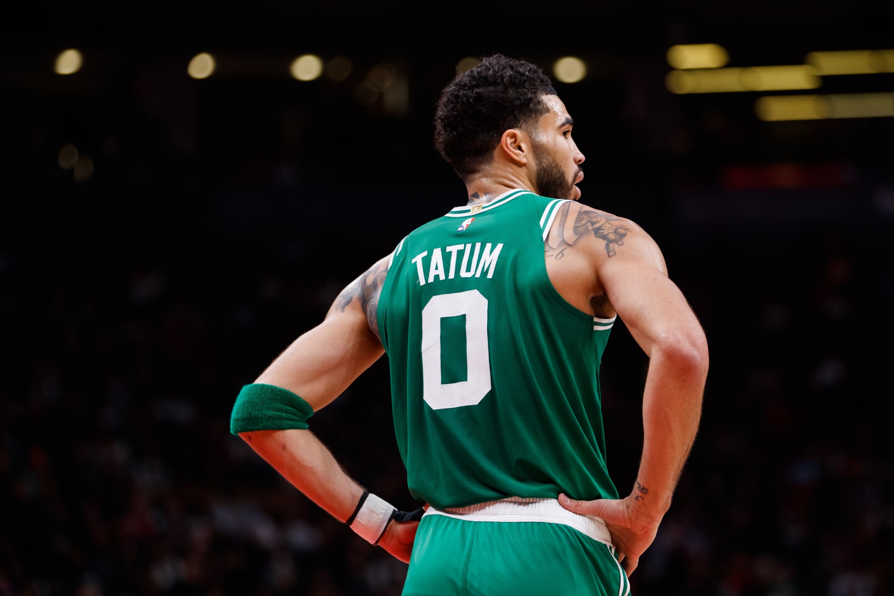 TORONTO, ON - DECEMBER 05: Jayson Tatum #0 of the Boston Celtics during the first half of their NBA game against the Toronto Raptors at Scotiabank Arena on December 5, 2022 in Toronto, Canada. NOTE TO USER: User expressly acknowledges and agrees that, by downloading and or using this photograph, User is consenting to the terms and conditions of the Getty Images License Agreement. (Photo by Cole Burston/Getty Images)