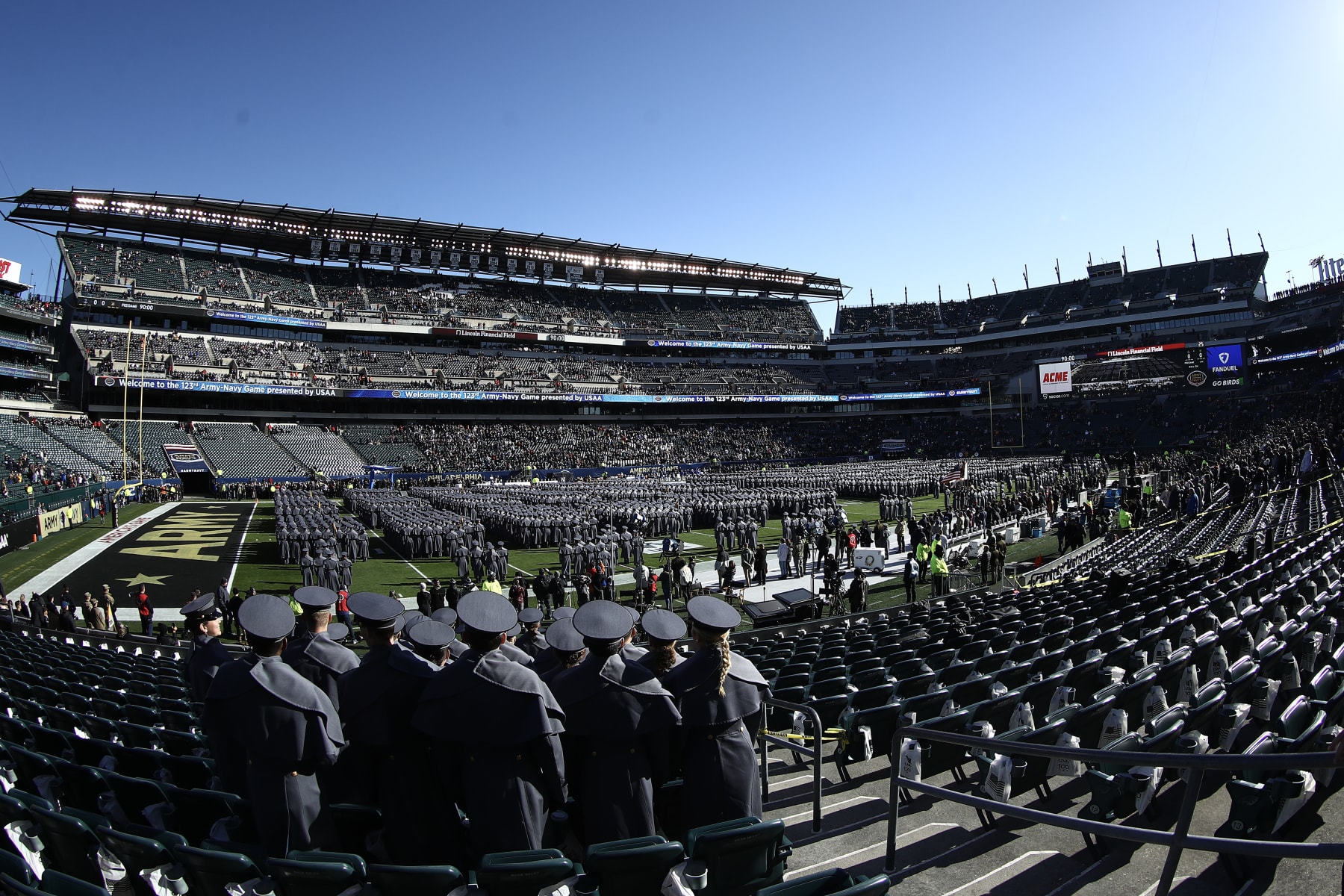 PHILADELPHIA, PENNSYLVANIA - DECEMBER 10: A general view before the game between the Army Black Knights and the Navy Midshipmen at Lincoln Financial Field on December 10, 2022 in Philadelphia, Pennsylvania. (Photo by Tim Nwachukwu/Getty Images)