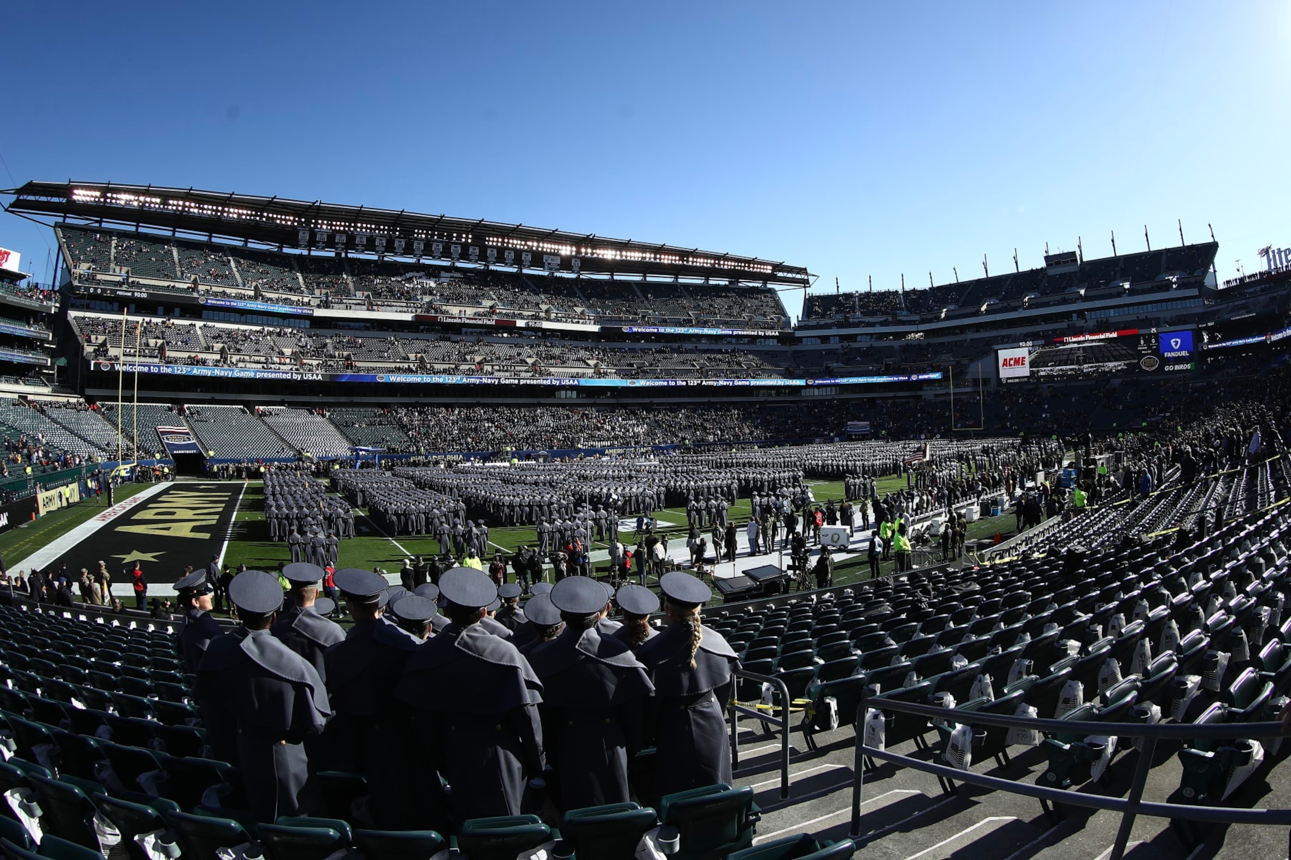 PHILADELPHIA, PENNSYLVANIA - DECEMBER 10: A general view before the game between the Army Black Knights and the Navy Midshipmen at Lincoln Financial Field on December 10, 2022 in Philadelphia, Pennsylvania. (Photo by Tim Nwachukwu/Getty Images)