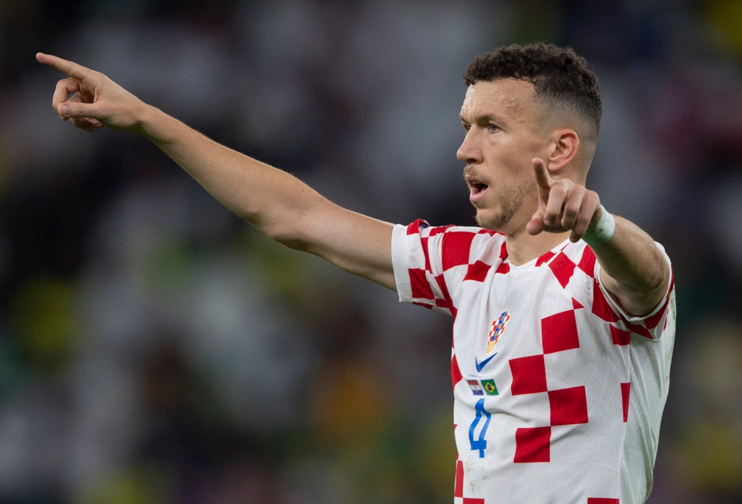 AL RAYYAN, QATAR - DECEMBER 09: Ivan Perisic of Croatia during the FIFA World Cup Qatar 2022 quarter final match between Croatia and Brazil at Education City Stadium on December 9, 2022 in Al Rayyan, Qatar. (Photo by Visionhaus/Getty Images)