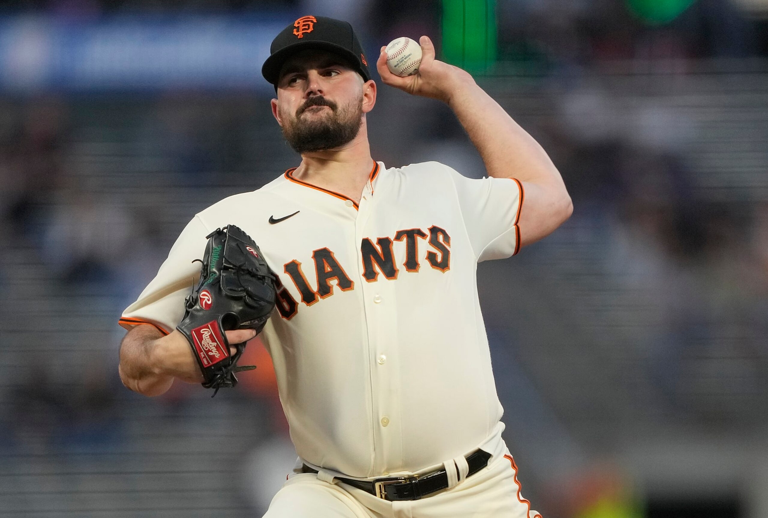 SAN FRANCISCO, CALIFORNIA - SEPTEMBER 29: Carlos Rodon #16 of the San Francisco Giants pitches against the Colorado Rockies in the top of the first inning at Oracle Park on September 29, 2022 in San Francisco, California. (Photo by Thearon W. Henderson/Getty Images)
