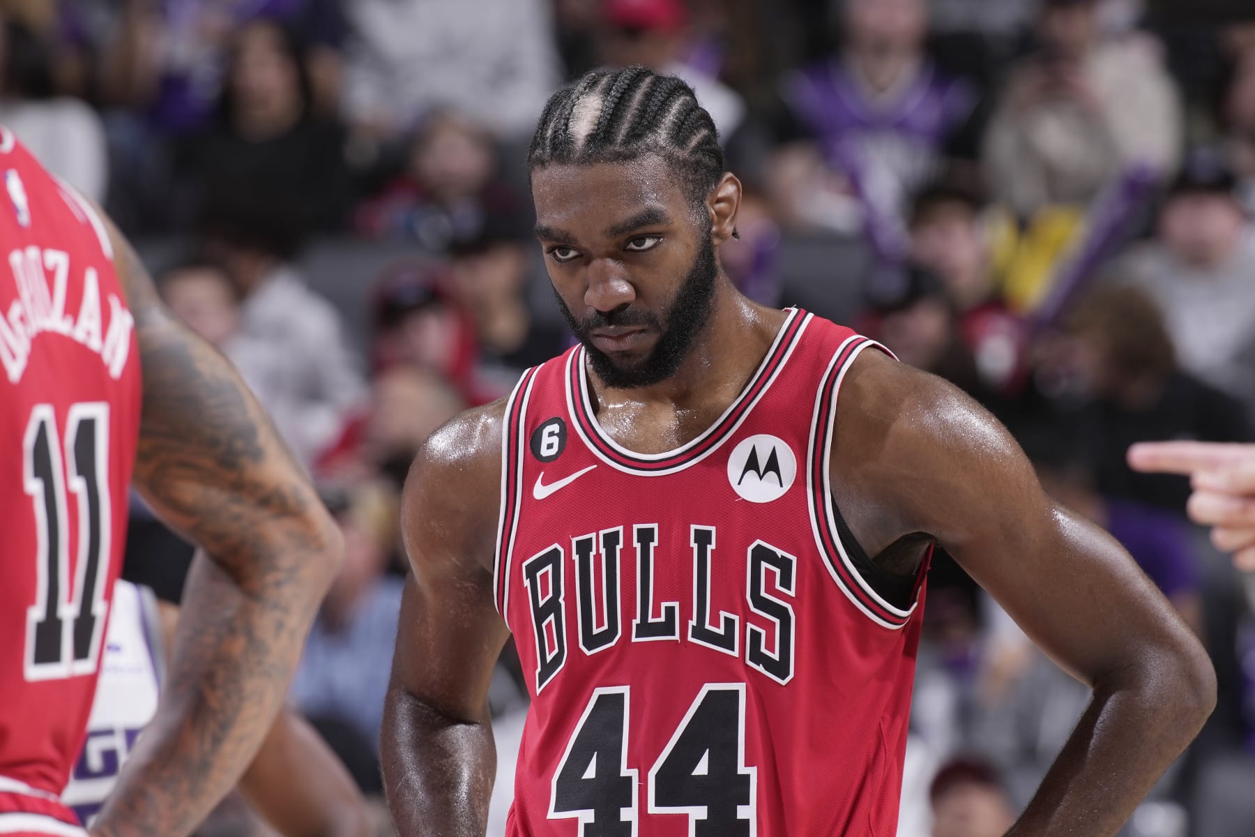 SACRAMENTO, CA - DECEMBER 4: Patrick Williams #44 of the Chicago Bulls looks on during the game against the Sacramento Kings on December 4, 2022 at Golden 1 Center in Sacramento, California. NOTE TO USER: User expressly acknowledges and agrees that, by downloading and or using this photograph, User is consenting to the terms and conditions of the Getty Images Agreement. Mandatory Copyright Notice: Copyright 2022 NBAE (Photo by Rocky Widner/NBAE via Getty Images)