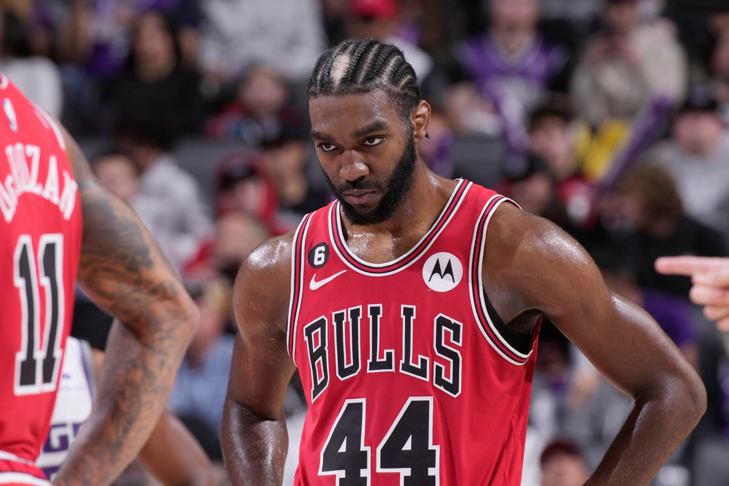 SACRAMENTO, CA - DECEMBER 4: Patrick Williams #44 of the Chicago Bulls looks on during the game against the Sacramento Kings on December 4, 2022 at Golden 1 Center in Sacramento, California. NOTE TO USER: User expressly acknowledges and agrees that, by downloading and or using this photograph, User is consenting to the terms and conditions of the Getty Images Agreement. Mandatory Copyright Notice: Copyright 2022 NBAE (Photo by Rocky Widner/NBAE via Getty Images) SACRAMENTO, CA - DECEMBER 4: Patrick Williams #44 of the Chicago Bulls looks on during the game against the Sacramento Kings on December 4, 2022 at Golden 1 Center in Sacramento, California. NOTE TO USER: User expressly acknowledges and agrees that, by downloading and or using this photograph, User is consenting to the terms and conditions of the Getty Images Agreement. Mandatory Copyright Notice: Copyright 2022 NBAE (Photo by Rocky Widner/NBAE via Getty Images)