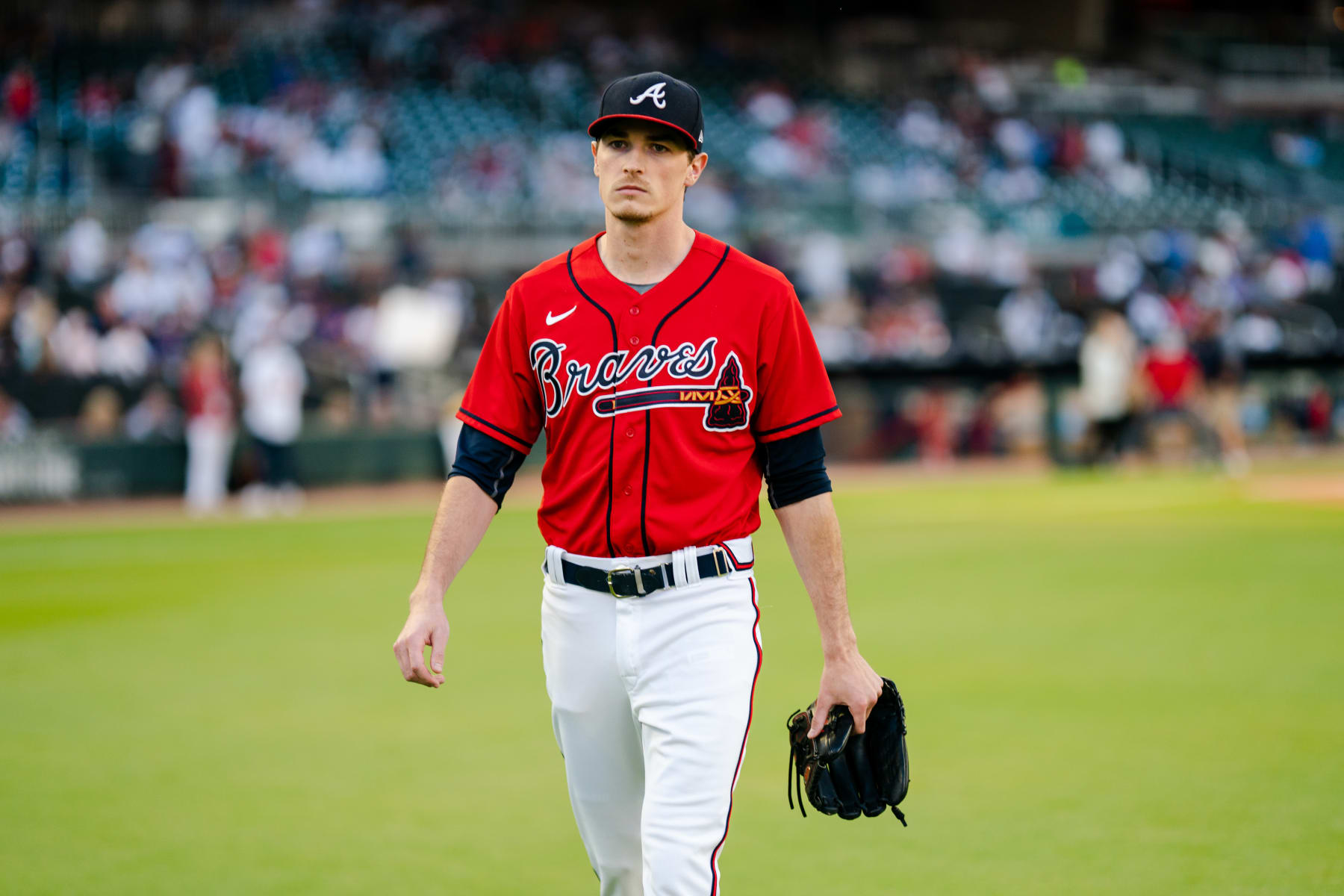 ATLANTA, GA - SEPTEMBER 30: Max Fried #54 of the Atlanta Braves walks on to the field prior to the game against the New York Mets at Truist Park on September 30, 2022 in Atlanta, Georgia. (Photo by Kevin Liles/Atlanta Braves/Getty Images)