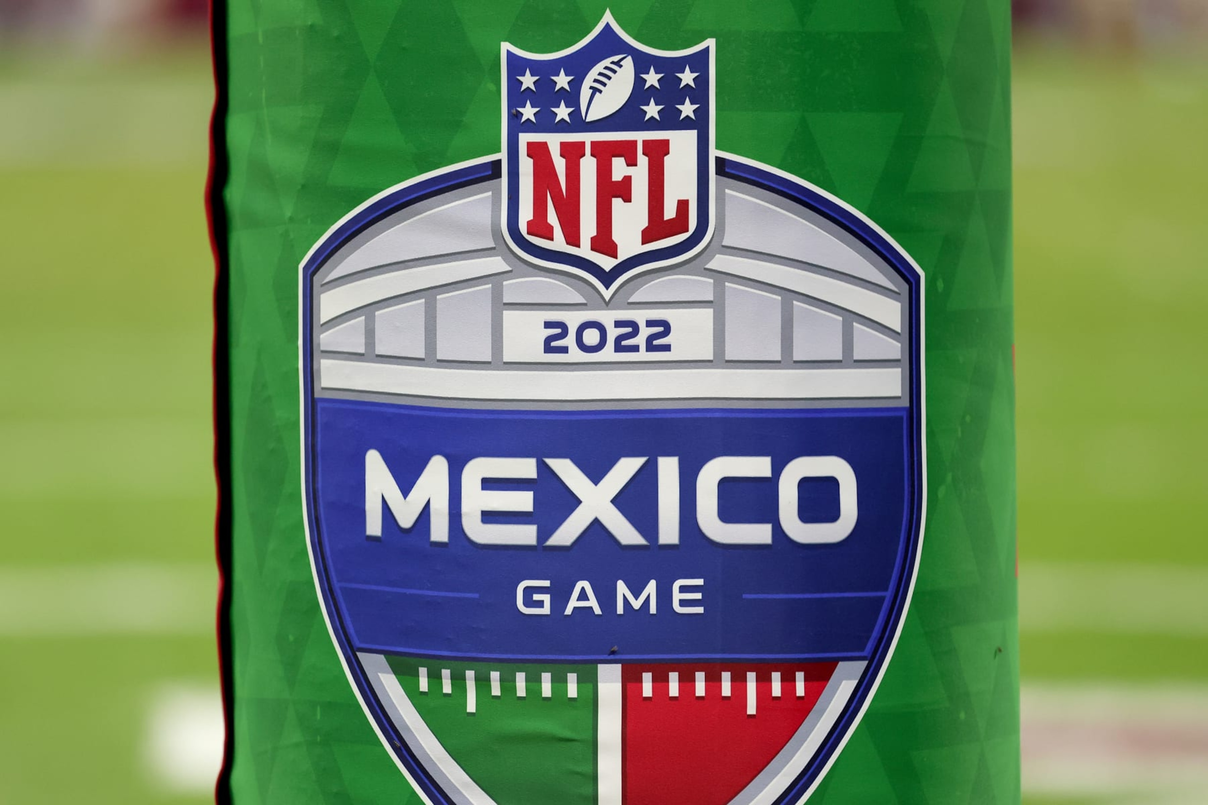 MEXICO CITY, MEXICO - NOVEMBER 21: The logo for the game between the San Francisco 49ers and the Arizona Cardinals at Estadio Azteca on November 21, 2022 in Mexico City, Mexico. (Photo by Sean M. Haffey/Getty Images) MEXICO CITY, MEXICO - NOVEMBER 21: The logo for the game between the San Francisco 49ers and the Arizona Cardinals at Estadio Azteca on November 21, 2022 in Mexico City, Mexico. (Photo by Sean M. Haffey/Getty Images)