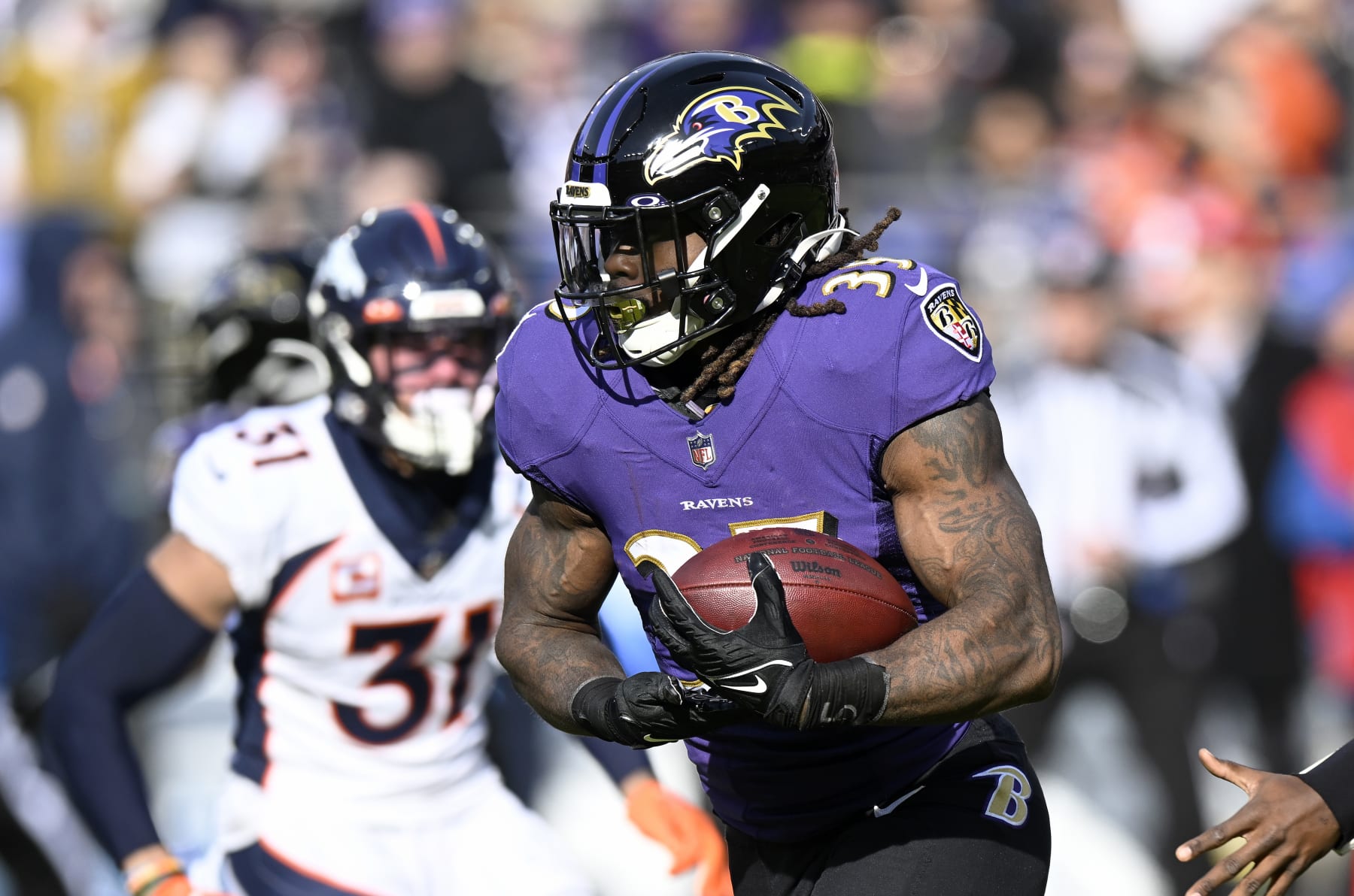 Ravens RB Gus Edwards