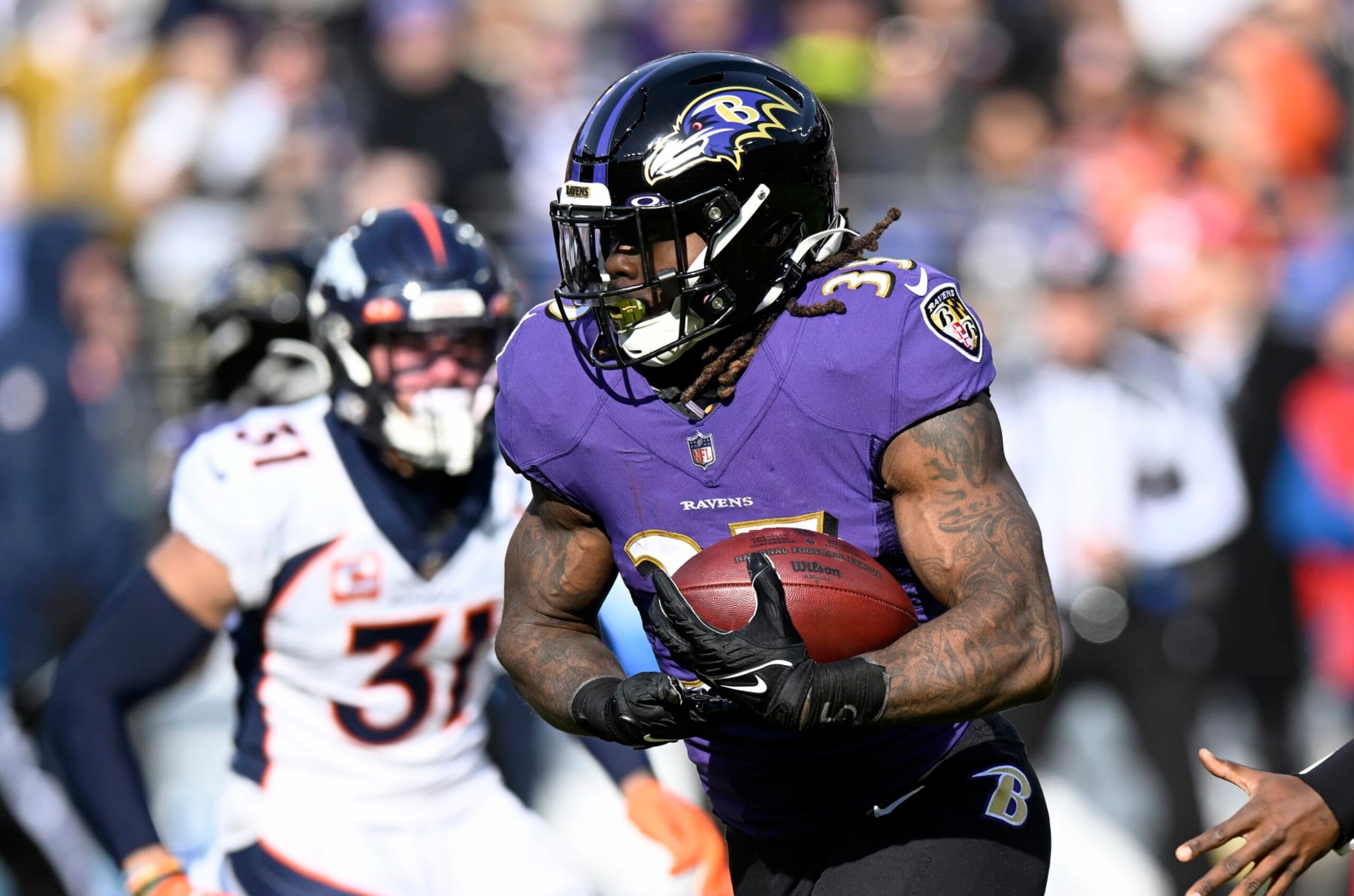 Ravens RB Gus Edwards Ravens RB Gus Edwards