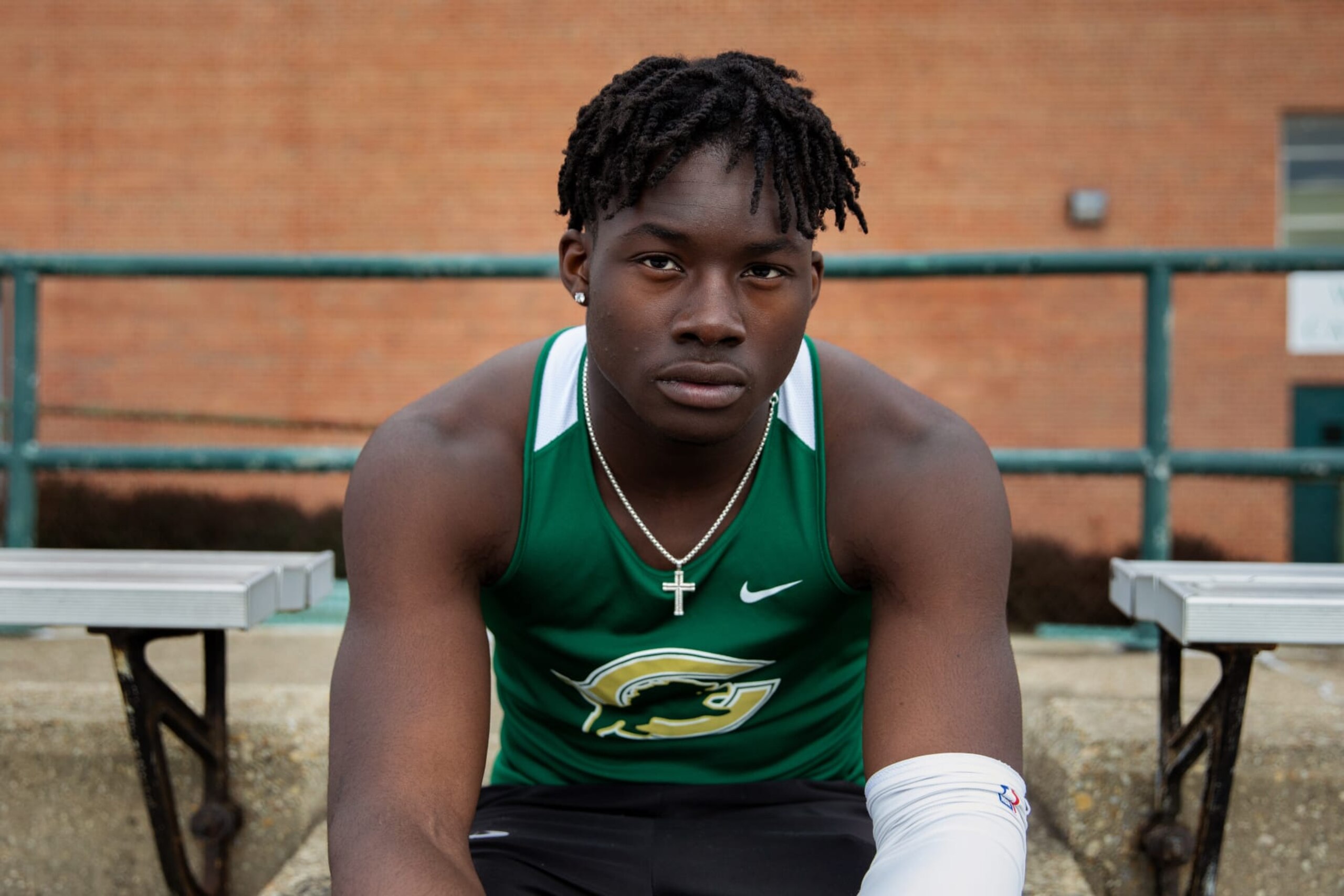 WASHINGTON, D.C. - APRIL 19: Nyckoles Harbor poses for a portrait at Archbishop Carroll High School in Washington, D.C. on Tuesday, April 19. (Amanda Andrade-Rhoades/For The Washington Post via Getty Images)