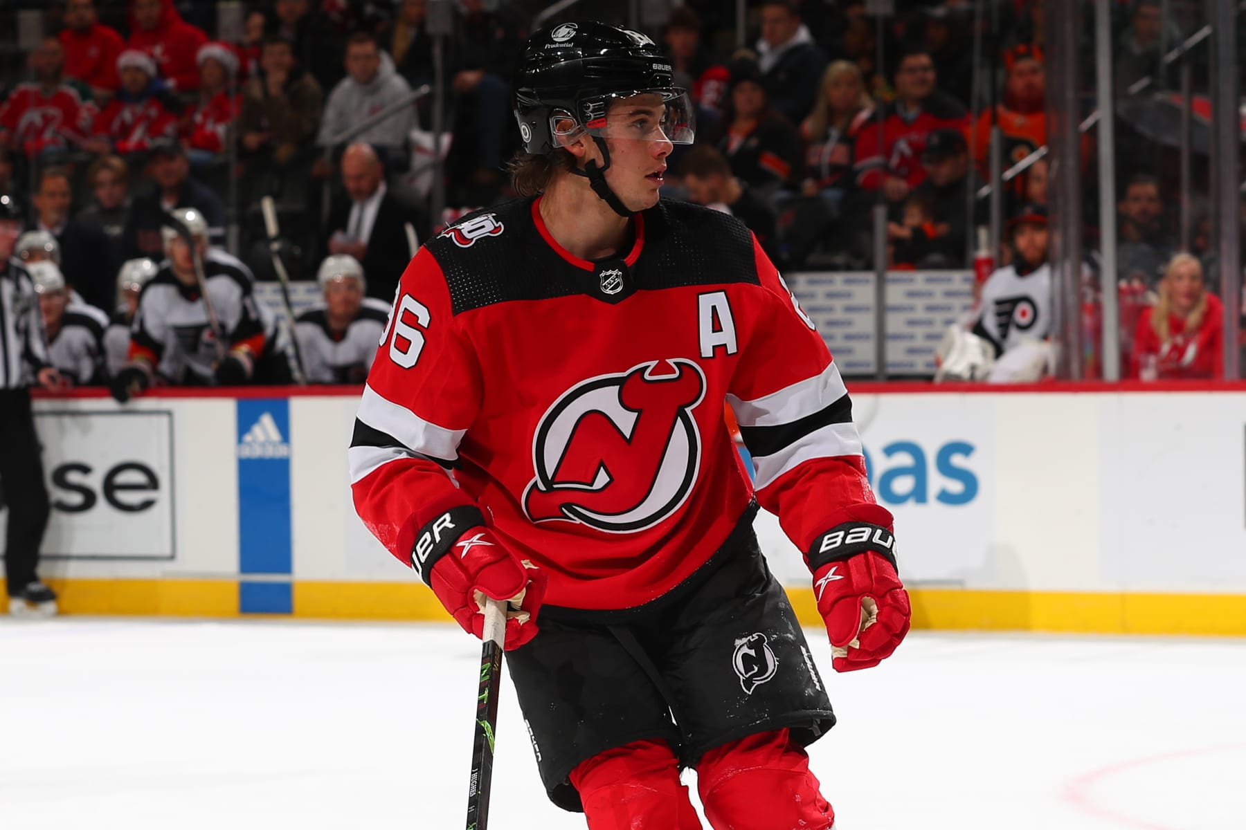 New Jersey Devils center Jack Hughes.