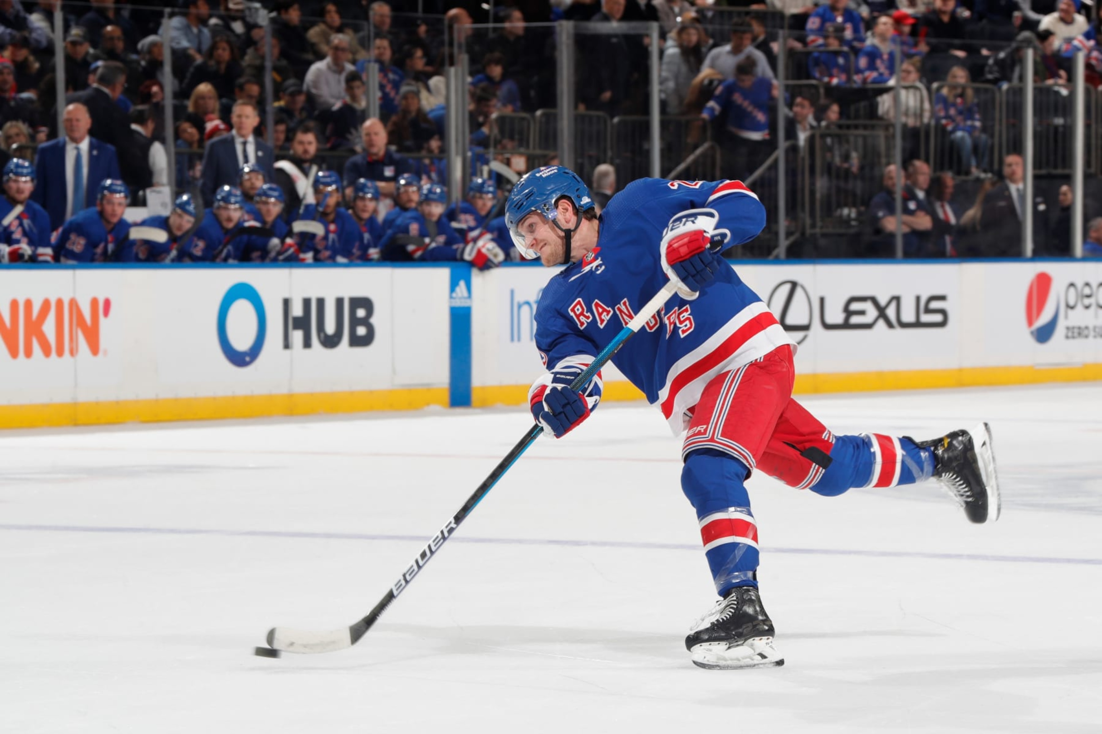 New York Rangers defenseman Adam Fox. New York Rangers defenseman Adam Fox.