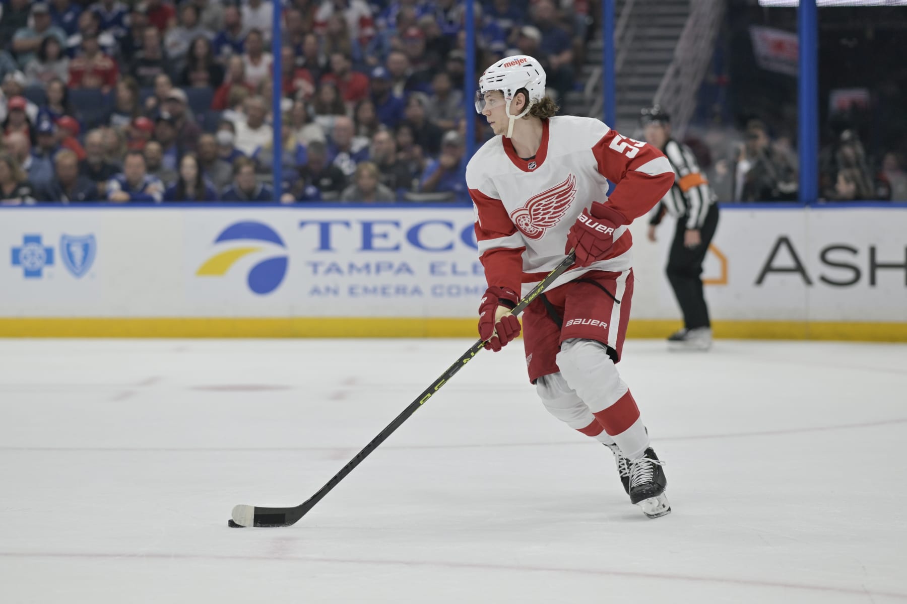 Detroit Red Wings defenseman Moritz Seider.