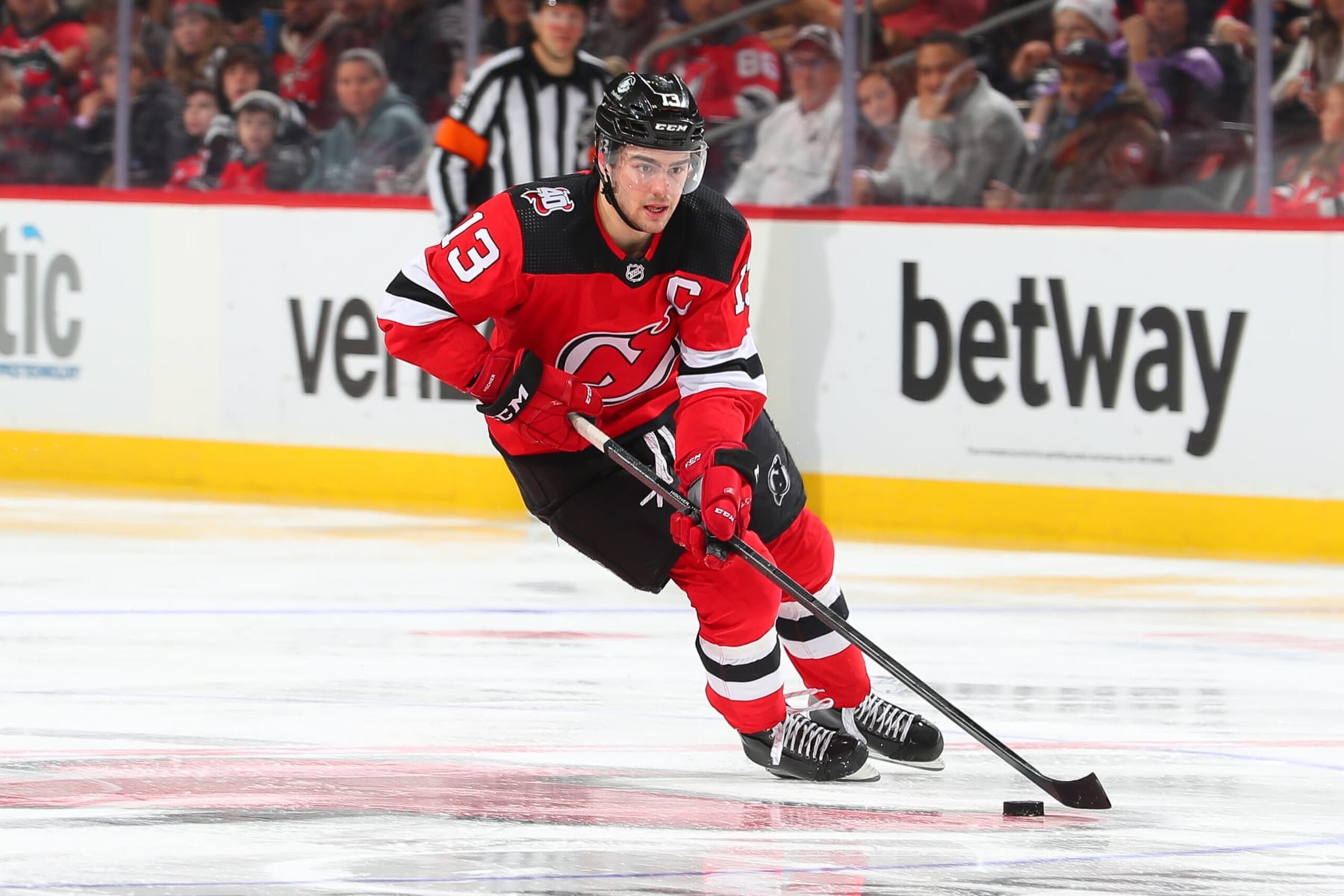 New Jersey Devils center Nico Hischier.