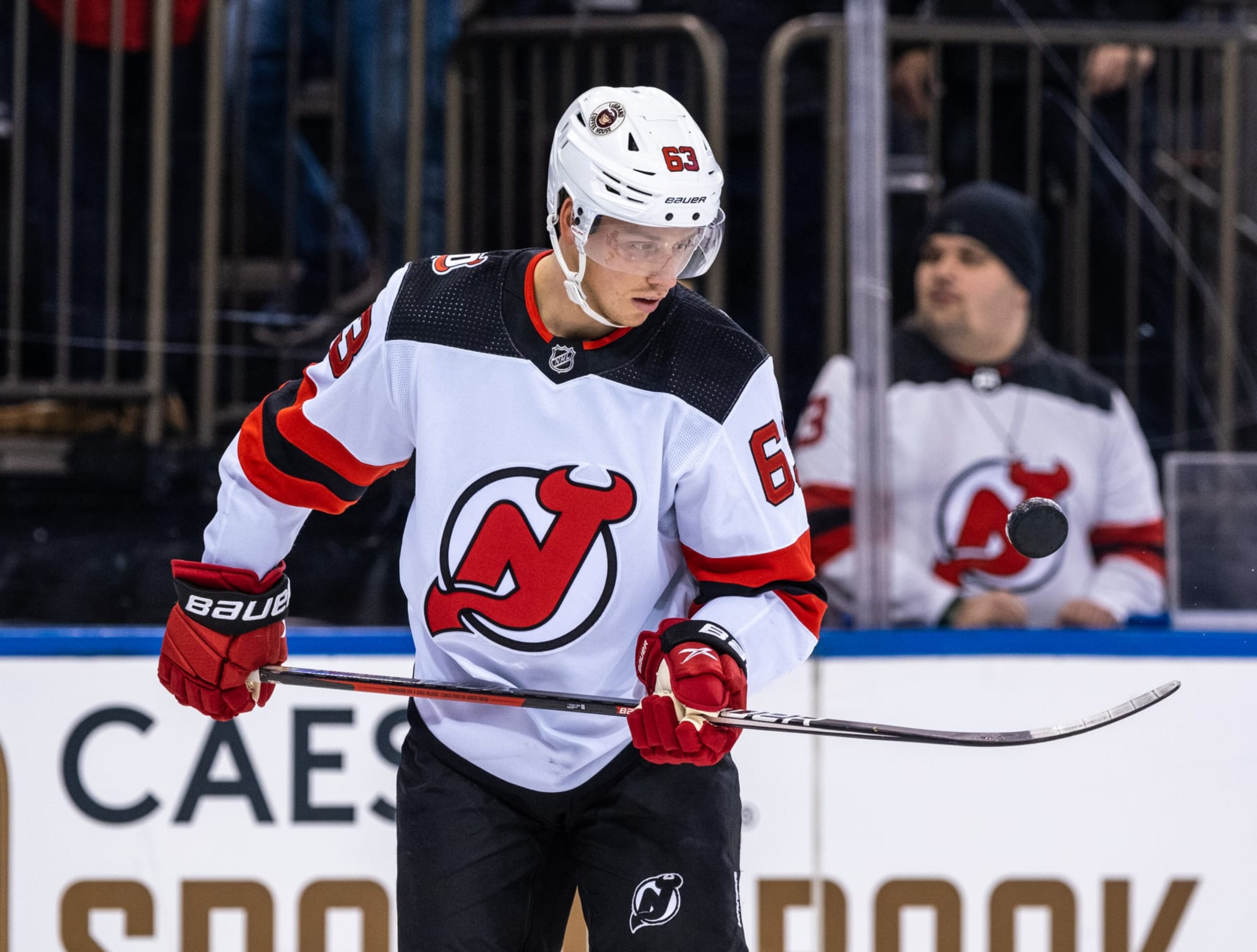 New Jersey Devils winger Jesper Bratt. New Jersey Devils winger Jesper Bratt.