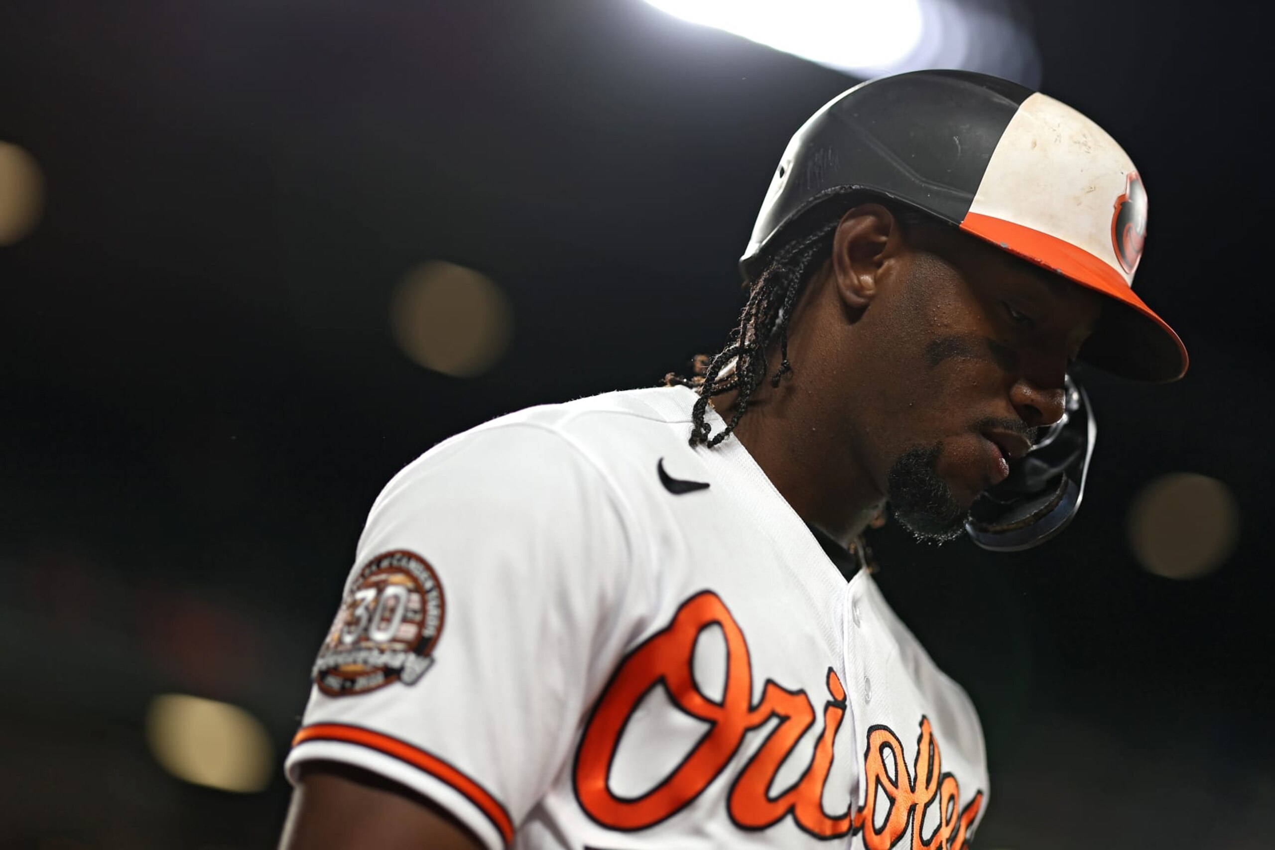 BALTIMORE, MARYLAND - SEPTEMBER 22: Jorge Mateo #3 of the Baltimore Orioles looks on against the Houston Astros at Oriole Park at Camden Yards on September 22, 2022 in Baltimore, Maryland. (Photo by Patrick Smith/Getty Images) BALTIMORE, MARYLAND - SEPTEMBER 22: Jorge Mateo #3 of the Baltimore Orioles looks on against the Houston Astros at Oriole Park at Camden Yards on September 22, 2022 in Baltimore, Maryland. (Photo by Patrick Smith/Getty Images)