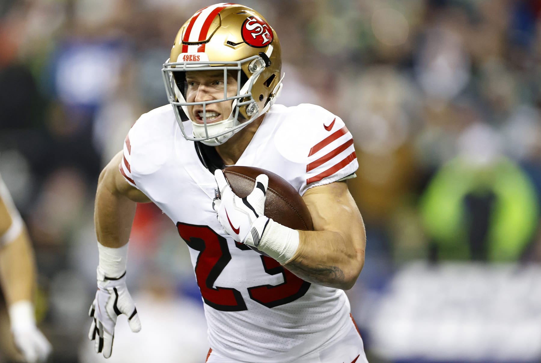 Christian McCaffrey has helped the Niners win with Brock Purdy at quarterback. Christian McCaffrey has helped the Niners win with Brock Purdy at quarterback.