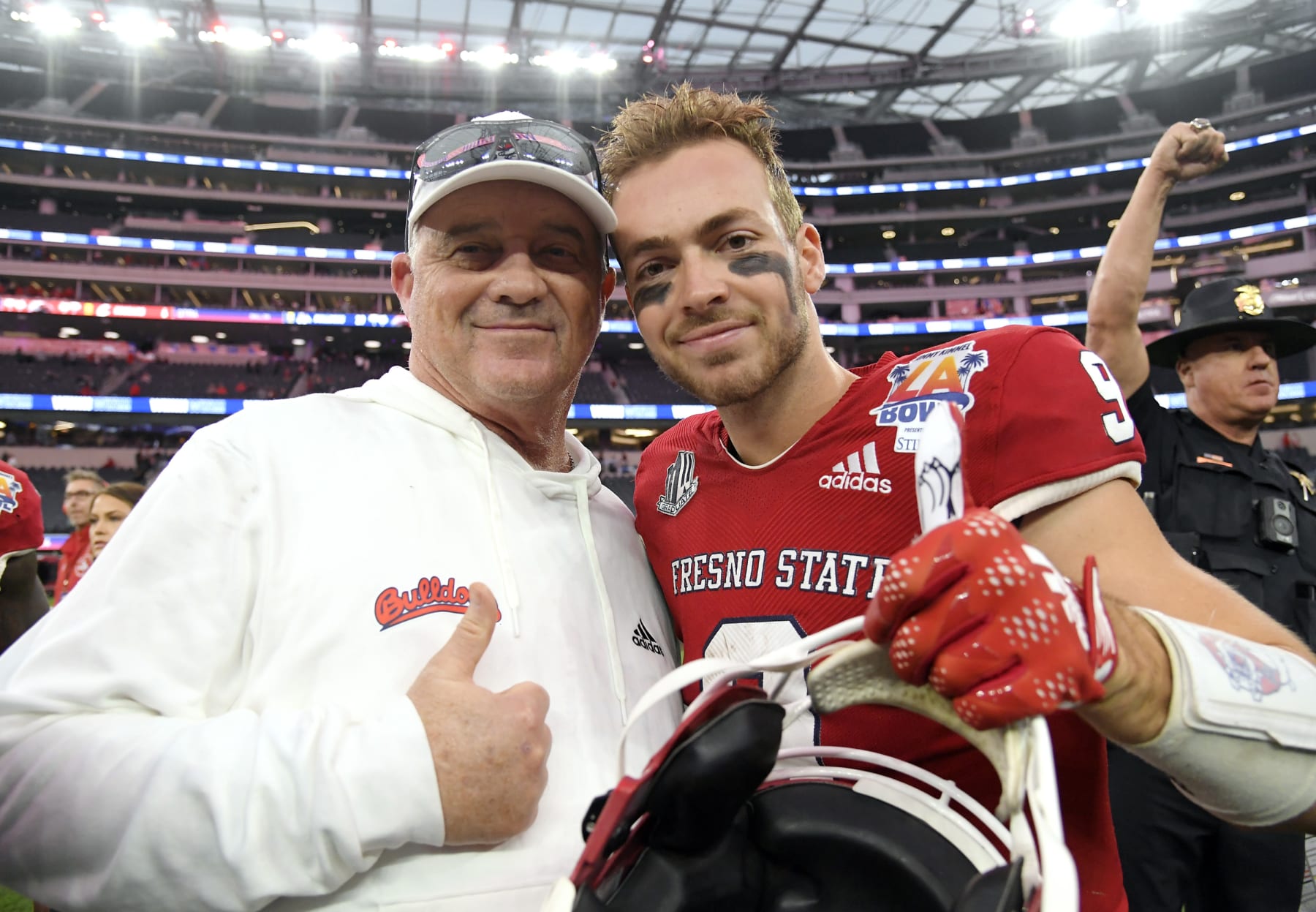 Jeff Tedford (left) and Jake Haener