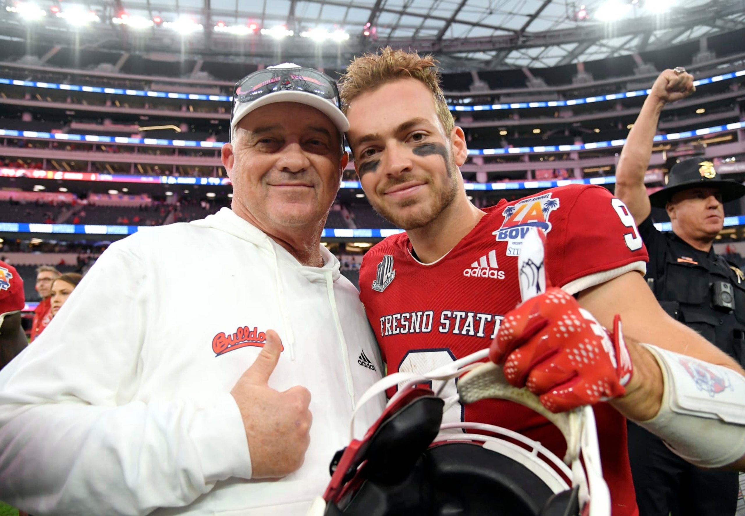 Jeff Tedford (left) and Jake Haener
