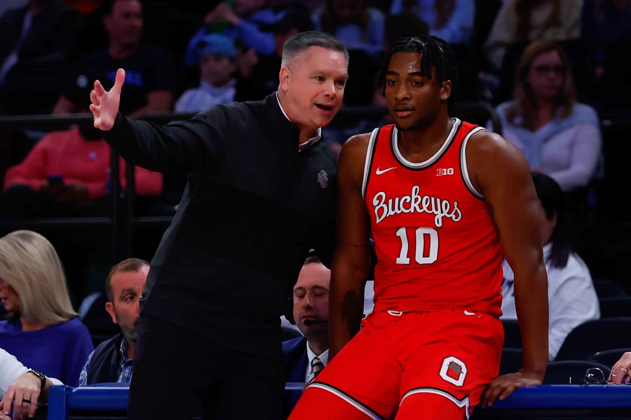 Ohio State's Chris Holtmann and Brice Sensabaugh