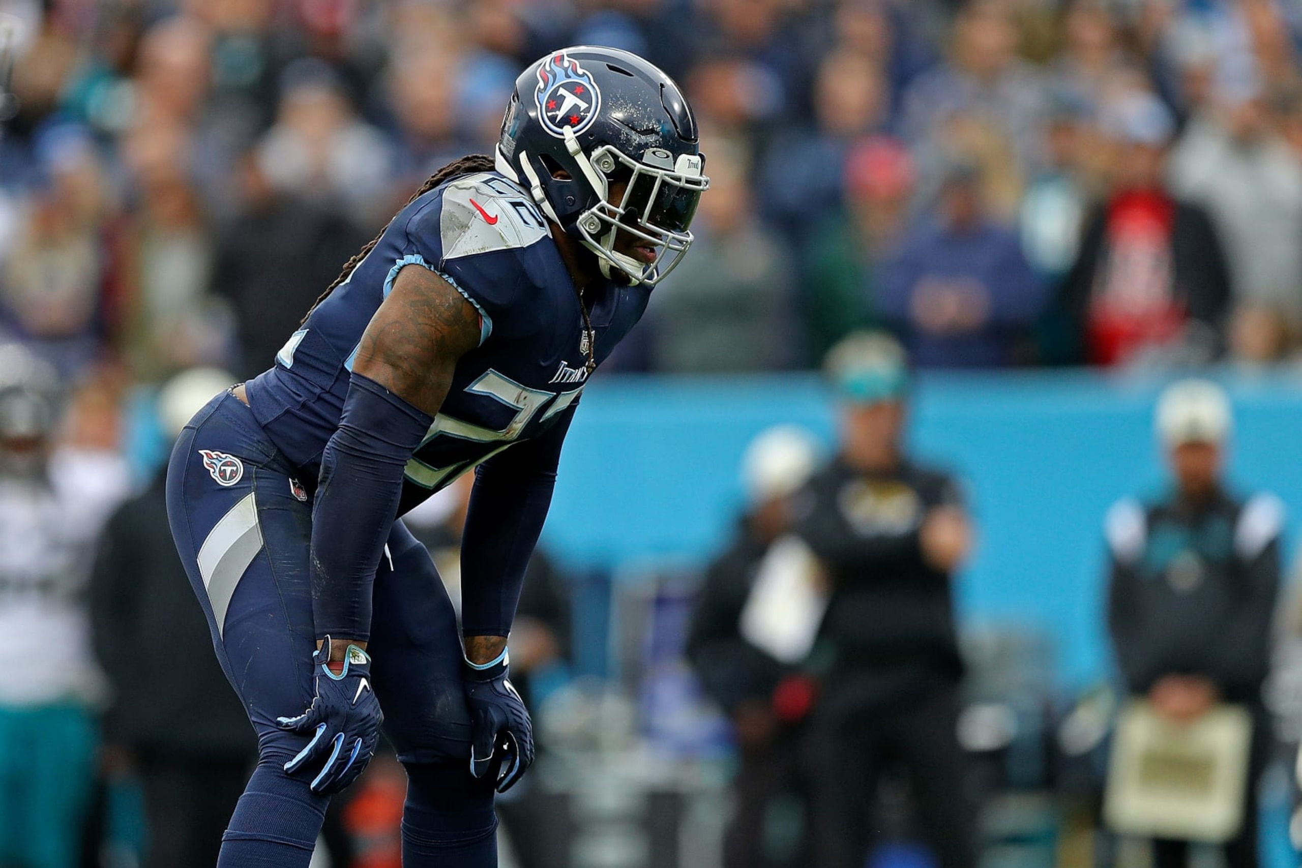 NASHVILLE, TENNESSEE - DECEMBER 11: Derrick Henry #22 of the Tennessee Titans during the game against the Jacksonville Jaguars at Nissan Stadium on December 11, 2022 in Nashville, Tennessee. (Photo by Justin Ford/Getty Images) NASHVILLE, TENNESSEE - DECEMBER 11: Derrick Henry #22 of the Tennessee Titans during the game against the Jacksonville Jaguars at Nissan Stadium on December 11, 2022 in Nashville, Tennessee. (Photo by Justin Ford/Getty Images)