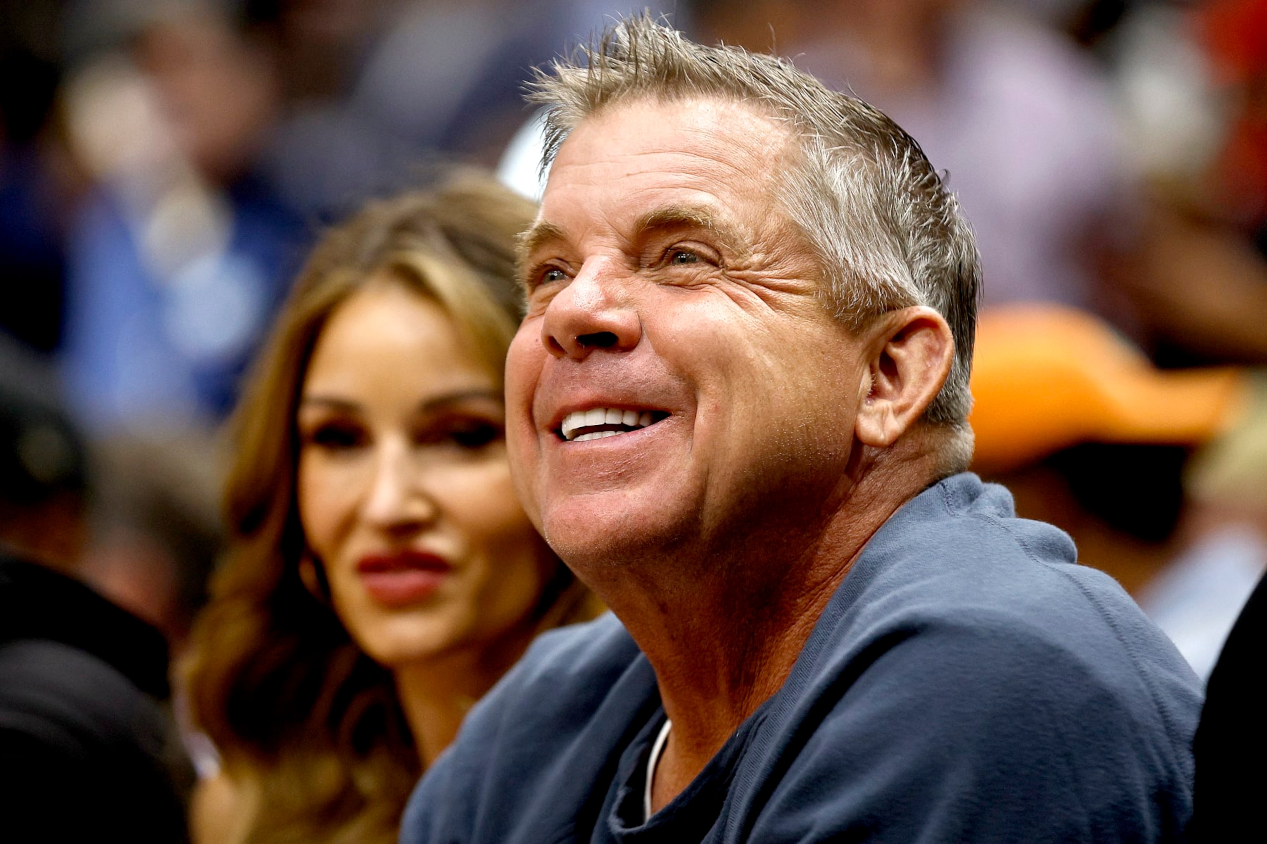 NEW ORLEANS, LOUISIANA - OCTOBER 25: Sean Payton former head coach of the New Orleans Saints looks on during the third quarter of an NBA game between the Dallas Mavericks and the New Orleans Pelicans at Smoothie King Center on October 25, 2022 in New Orleans, Louisiana. NOTE TO USER: User expressly acknowledges and agrees that, by downloading and or using this photograph, User is consenting to the terms and conditions of the Getty Images License Agreement. (Photo by Sean Gardner/Getty Images) NEW ORLEANS, LOUISIANA - OCTOBER 25: Sean Payton former head coach of the New Orleans Saints looks on during the third quarter of an NBA game between the Dallas Mavericks and the New Orleans Pelicans at Smoothie King Center on October 25, 2022 in New Orleans, Louisiana. NOTE TO USER: User expressly acknowledges and agrees that, by downloading and or using this photograph, User is consenting to the terms and conditions of the Getty Images License Agreement. (Photo by Sean Gardner/Getty Images)