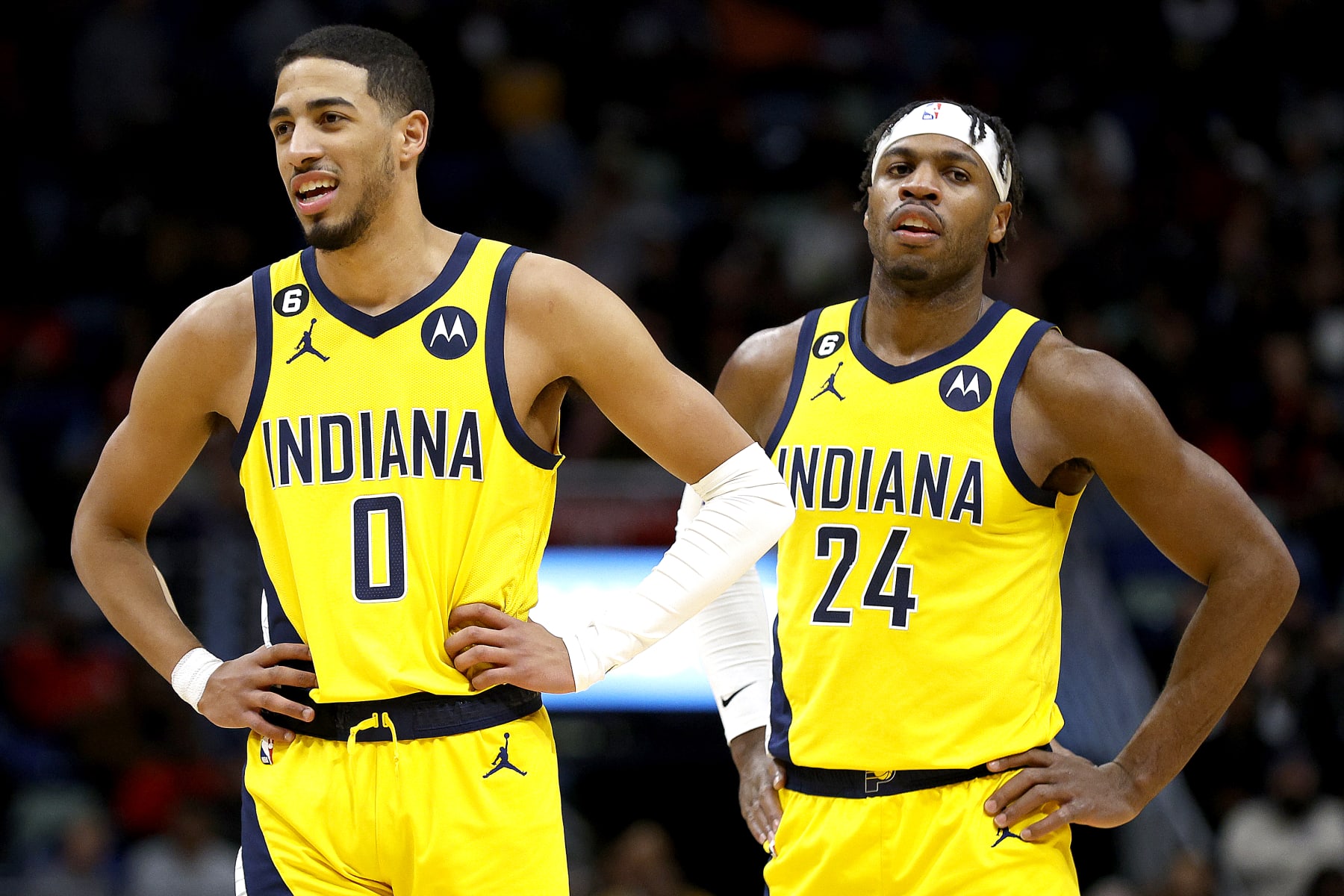 Tyrese Haliburton and Buddy Hield