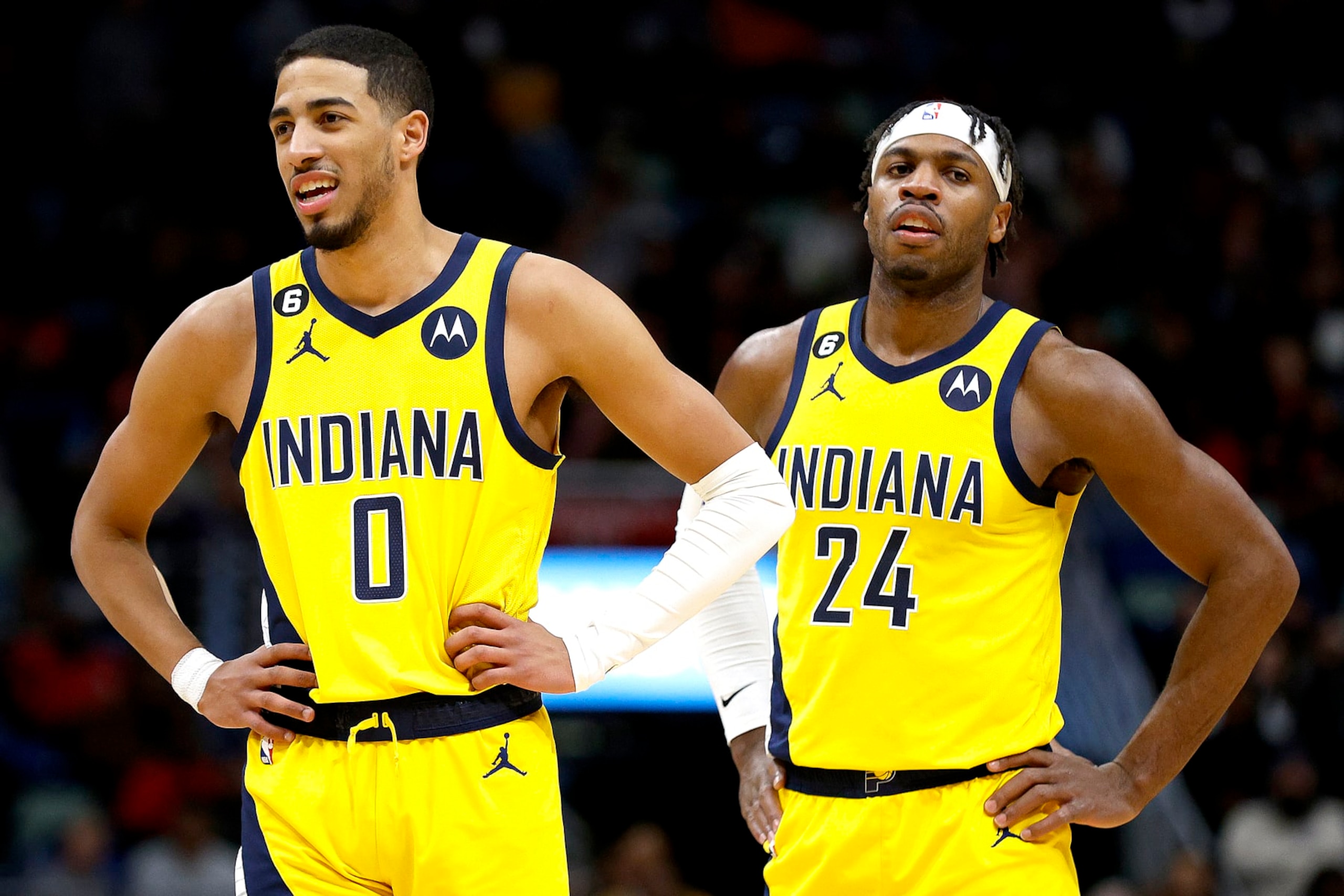 Tyrese Haliburton and Buddy Hield