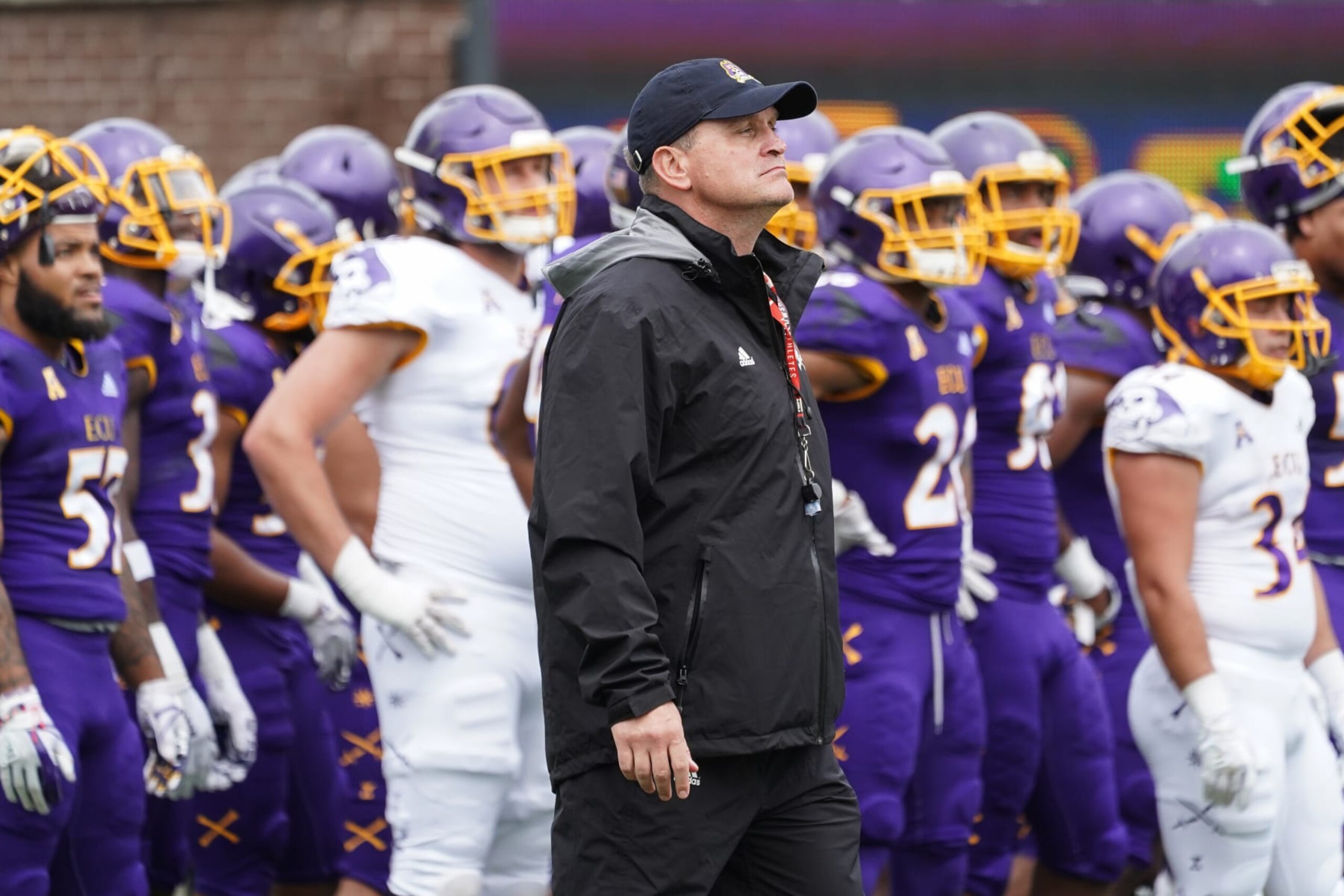East Carolina head coach Mike Houston