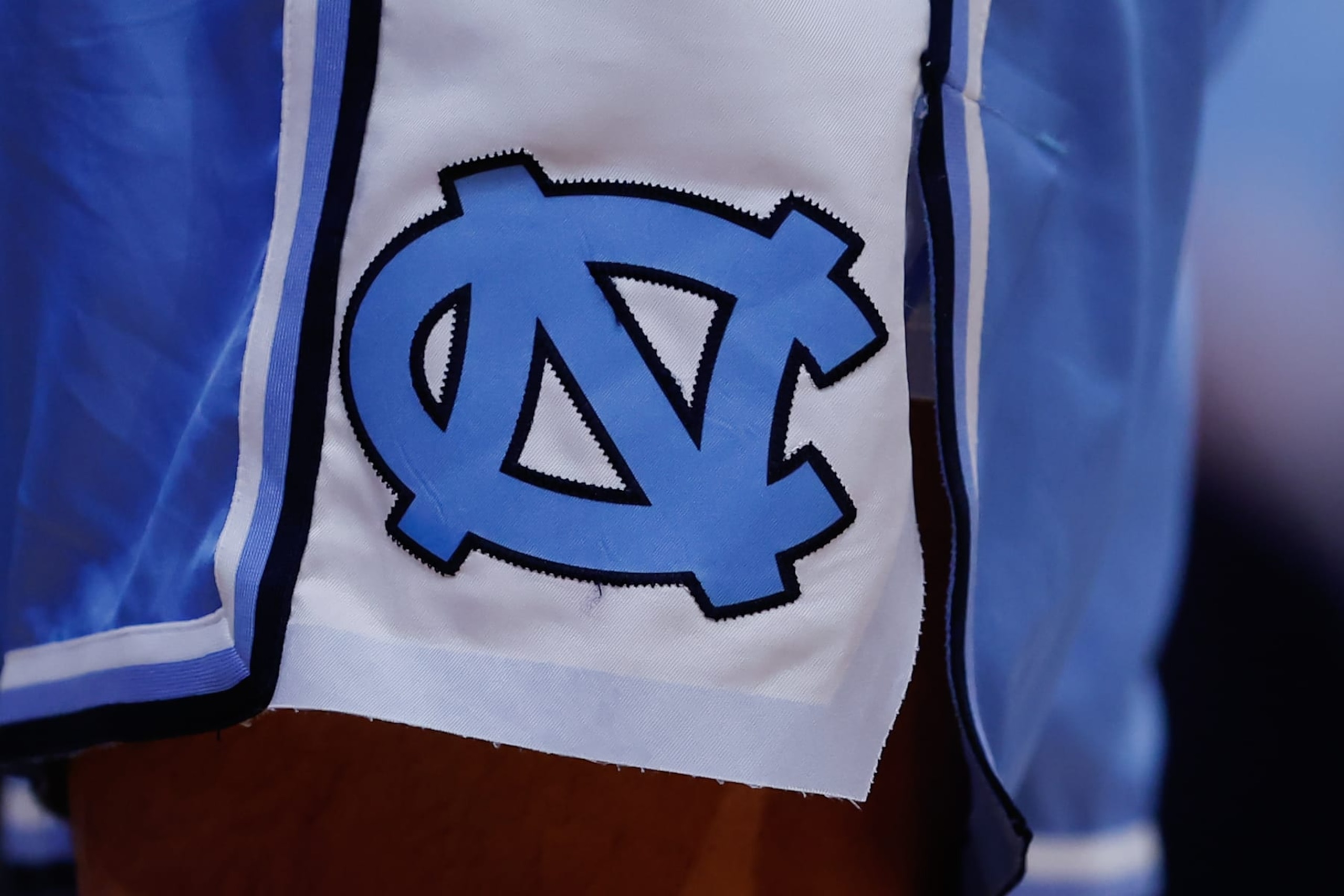 NEW YORK, NY - DECEMBER 17:  A general view of the North Carolina Tar Heels shorts logo during the second half of the CBS Sports Classic basketball game against the Ohio State Buckeyes on December 17, 2022 at Madison Square Garden in New York, New York.  (Photo by Rich Graessle/Icon Sportswire via Getty Images)