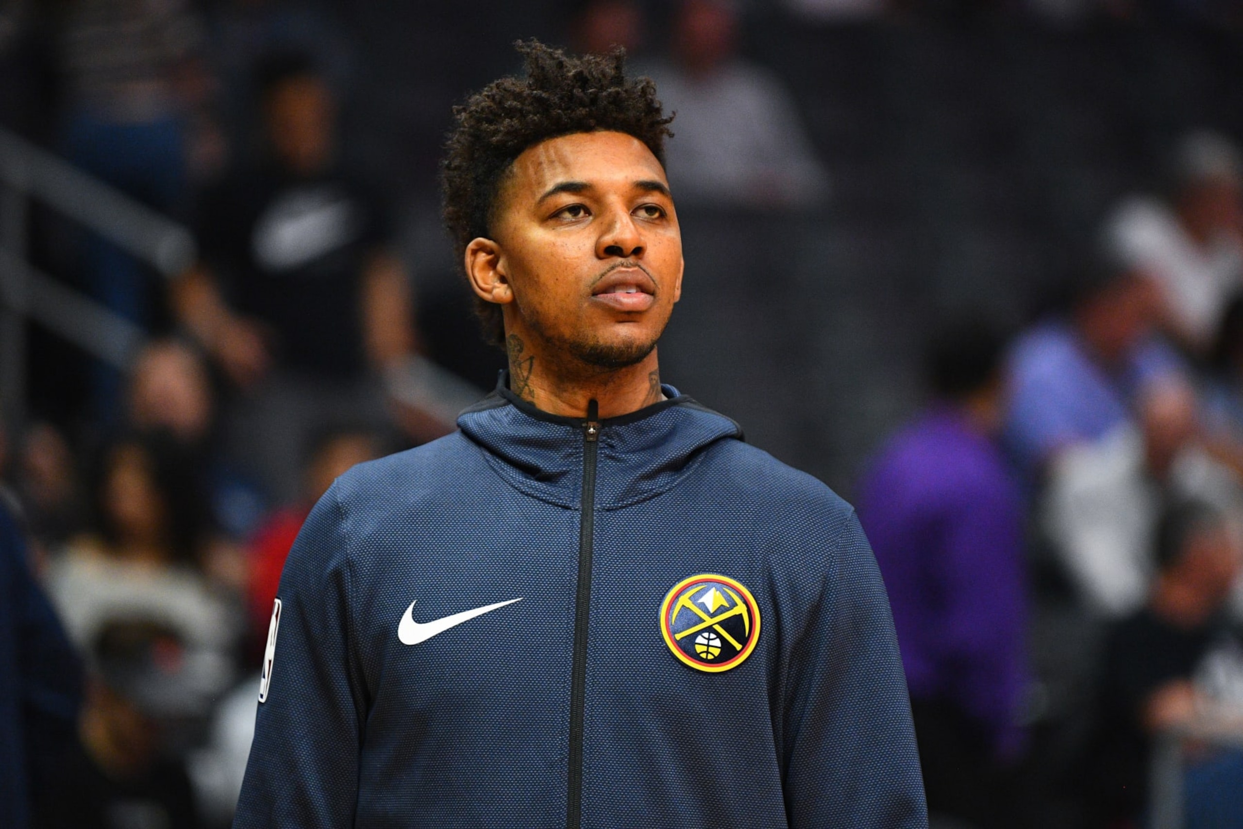 LOS ANGELES, CA - DECEMBER 22: Denver Nuggets Guard Nick Young (34) looks on before a NBA game between the Denver Nuggets and the Los Angeles Clippers on December 22, 2018 at STAPLES Center in Los Angeles, CA. (Photo by Brian Rothmuller/Icon Sportswire via Getty Images)