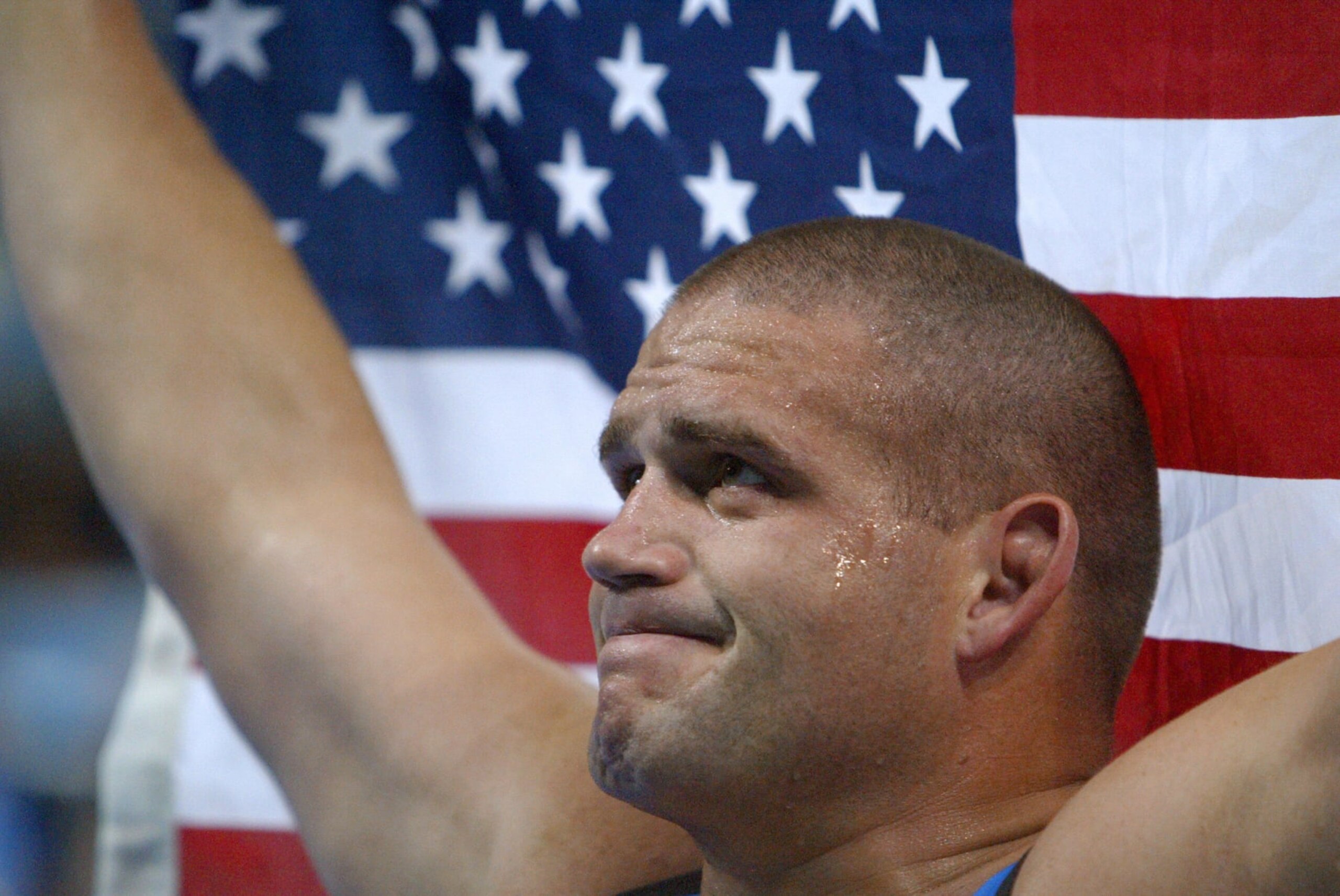 Athens, GREECE: Rulon Gardner celebrates winning the bronze medal in the men's Greco-Roman 120 kg match against Iran's Sajad Barzi at the 2004 Olympic games 25 August 2004 in Athens. AFP PHOTO / PIERRE-PHILIPPE MARCOU (Photo credit should read PIERRE-PHILIPPE MARCOU/AFP via Getty Images) Athens, GREECE: Rulon Gardner celebrates winning the bronze medal in the men's Greco-Roman 120 kg match against Iran's Sajad Barzi at the 2004 Olympic games 25 August 2004 in Athens. AFP PHOTO / PIERRE-PHILIPPE MARCOU (Photo credit should read PIERRE-PHILIPPE MARCOU/AFP via Getty Images)