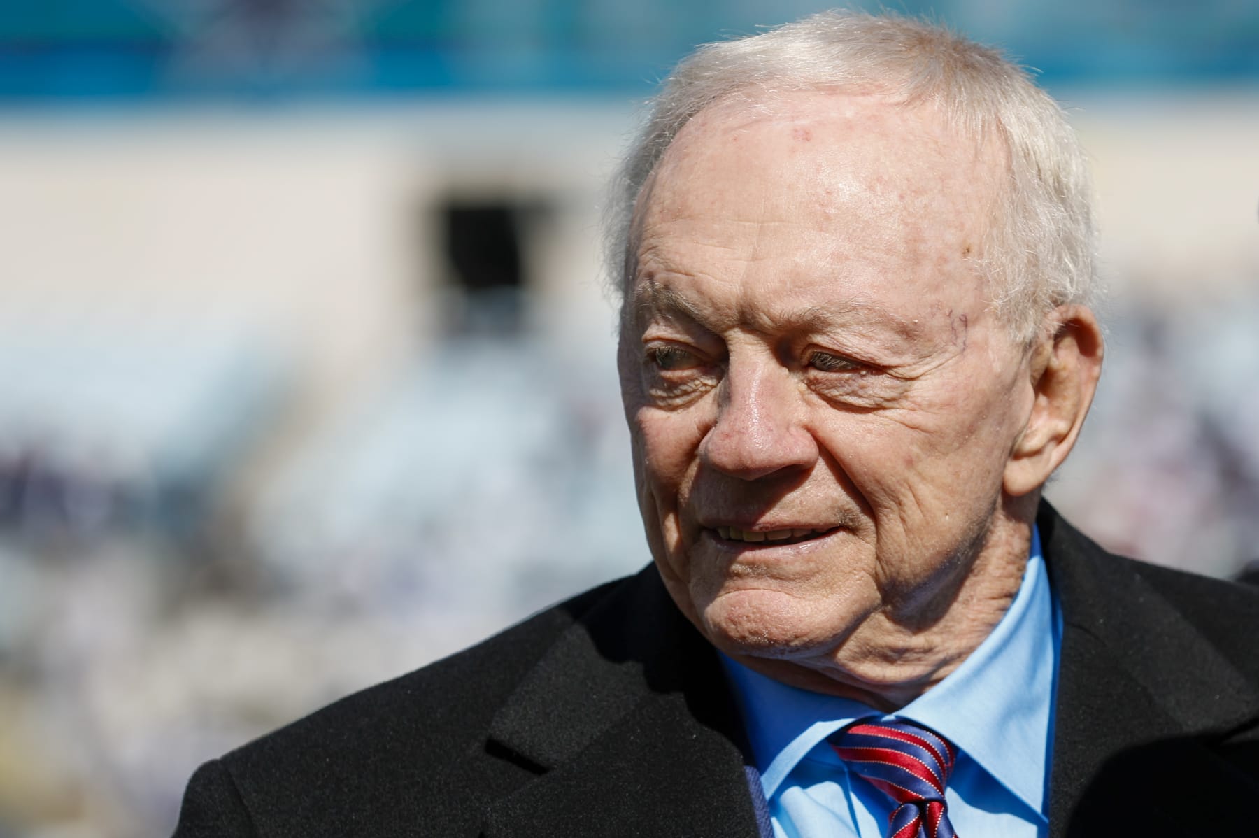 JACKSONVILLE, FL - DECEMBER 18: Dallas Cowboys owner Jerry Jones looks on during the game between the Dallas Cowboys and the Jacksonville Jaguars on December 18, 2022 at tIAA Bank Field in Jacksonville, Fl. (Photo by David Rosenblum/Icon Sportswire via Getty Images)