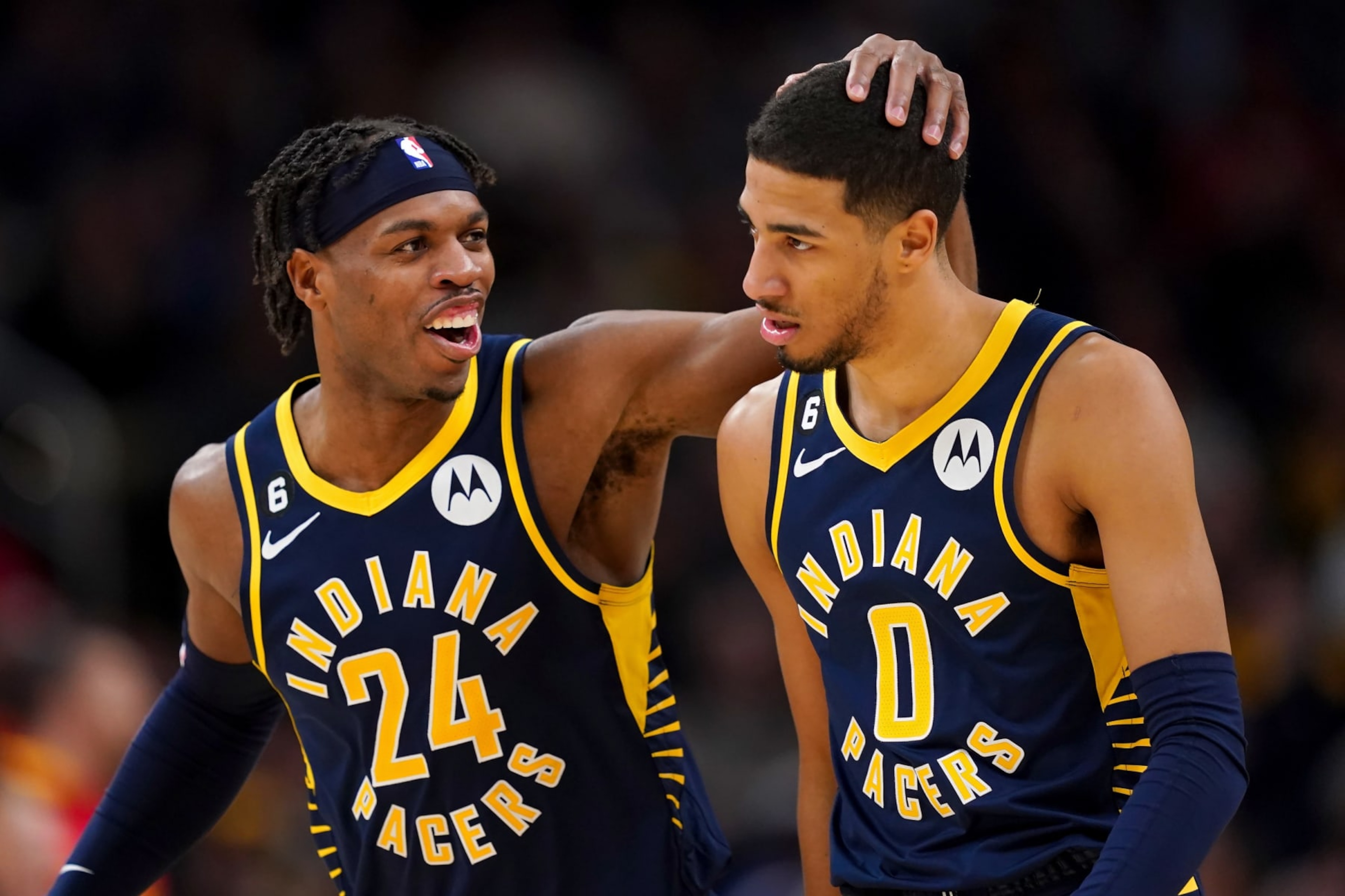 Buddy Hield and Tyrese Haliburton