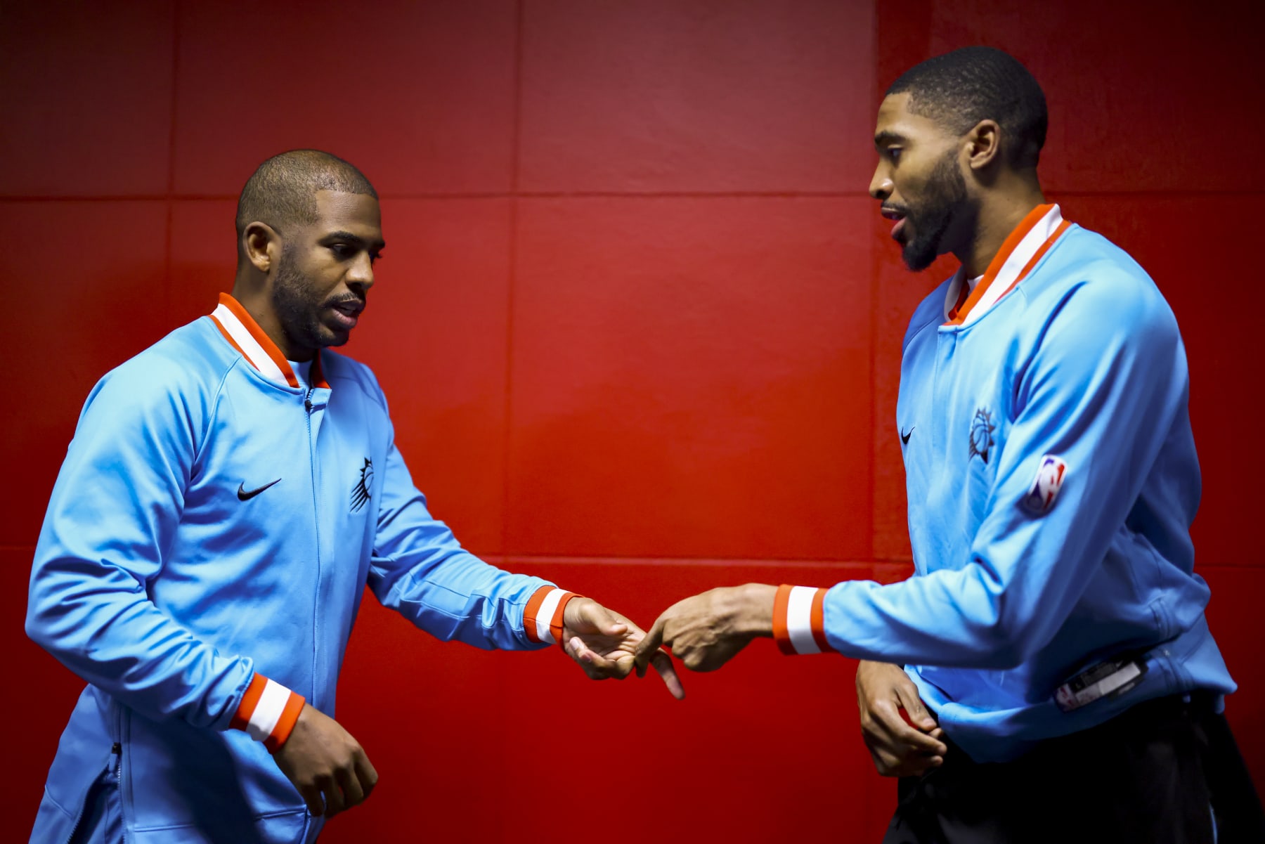 Chris Paul and Mikal Bridges