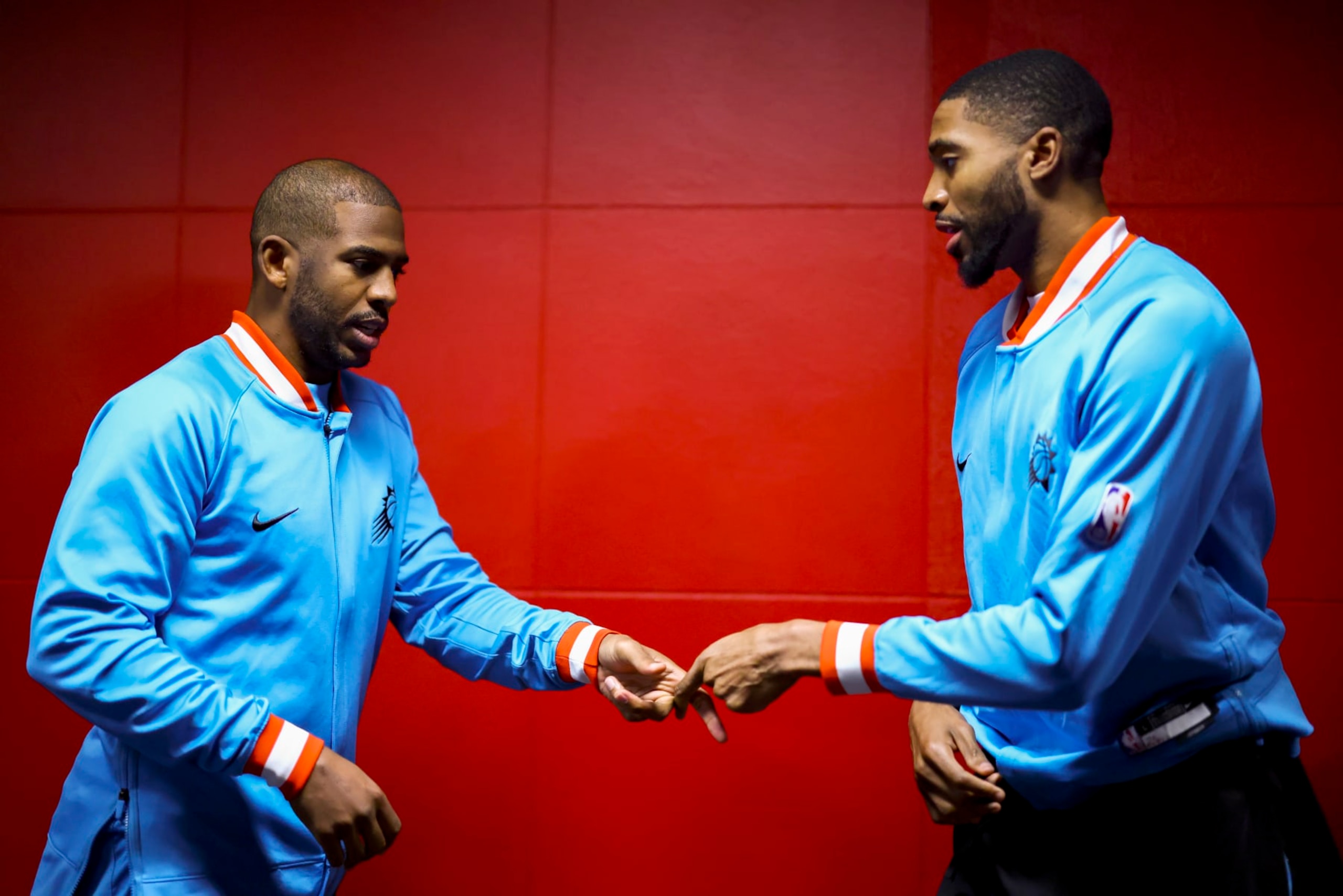 Chris Paul and Mikal Bridges