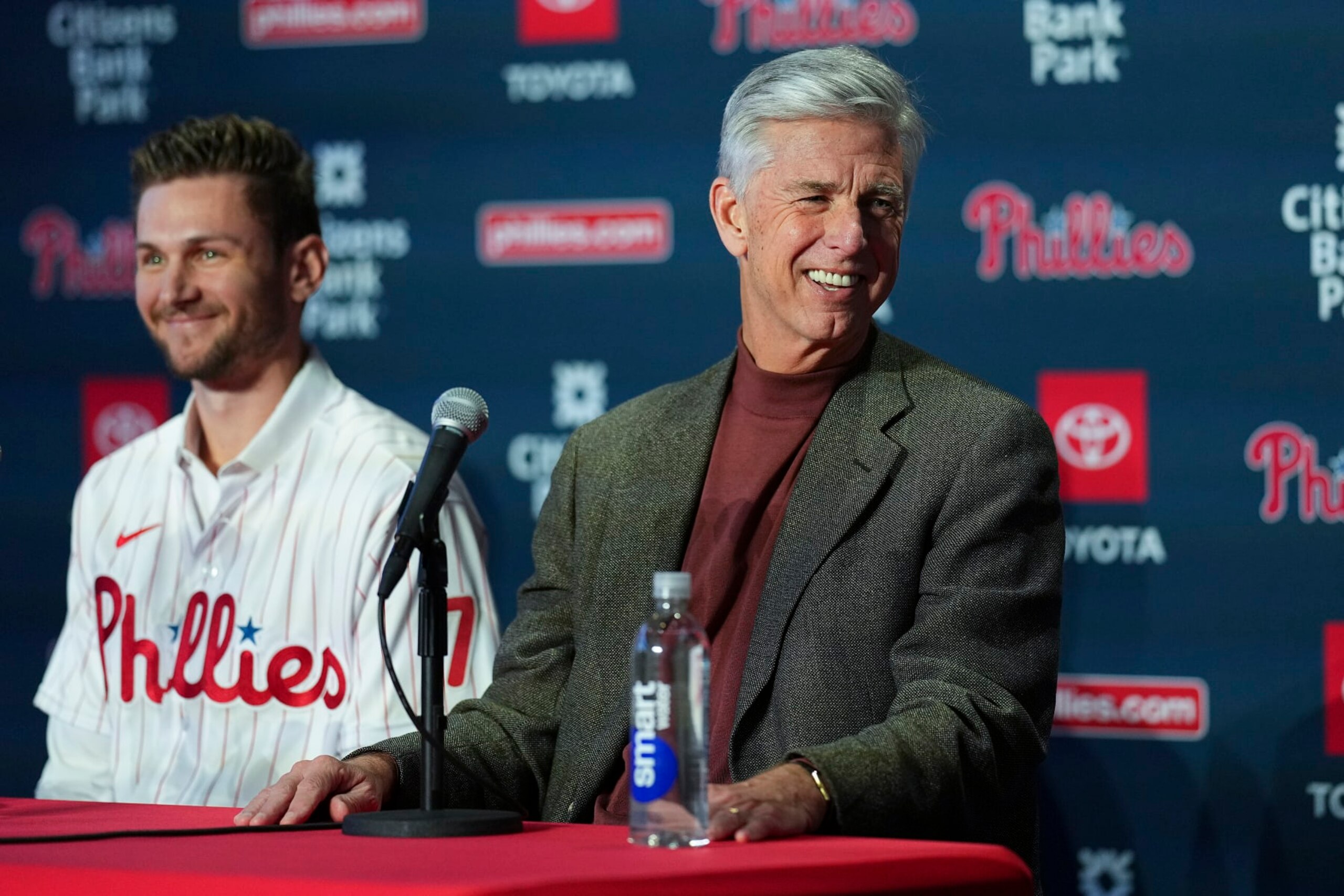 Trea Turner (left) and Dave Dombrowski Trea Turner (left) and Dave Dombrowski
