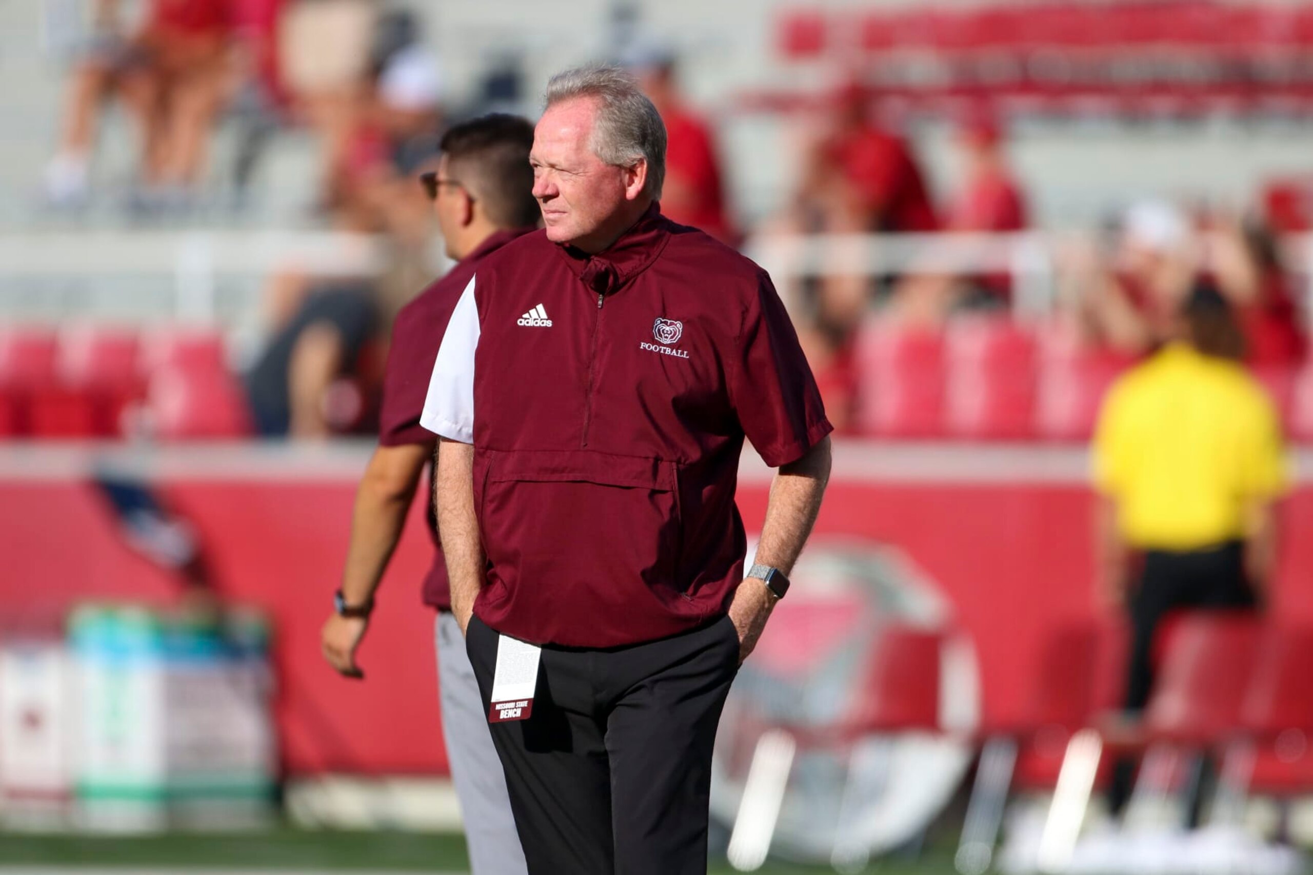 FAYETTEVILLE, AR - SEPTEMBER 17: Missouri State Bears head coach Bobby Petrino before the college football game between the Missouri State Bears and Arkansas Razorbacks on September 17, 2022, at Donald W. Reynolds Razorback Stadium in Fayetteville, Arkansas. (Photo by Andy Altenburger/Icon Sportswire via Getty Images)