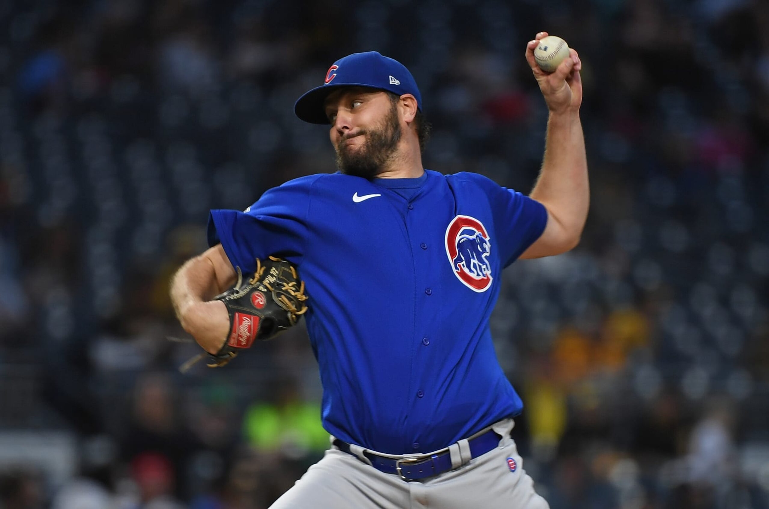 PITTSBURGH, PA - SEPTEMBER 24: Wade Miley #20 of the Chicago Cubs delivers a pitch in the first inning during the game against the Pittsburgh Pirates at PNC Park on September 24, 2022 in Pittsburgh, Pennsylvania. (Photo by Justin Berl/Getty Images) PITTSBURGH, PA - SEPTEMBER 24: Wade Miley #20 of the Chicago Cubs delivers a pitch in the first inning during the game against the Pittsburgh Pirates at PNC Park on September 24, 2022 in Pittsburgh, Pennsylvania. (Photo by Justin Berl/Getty Images)