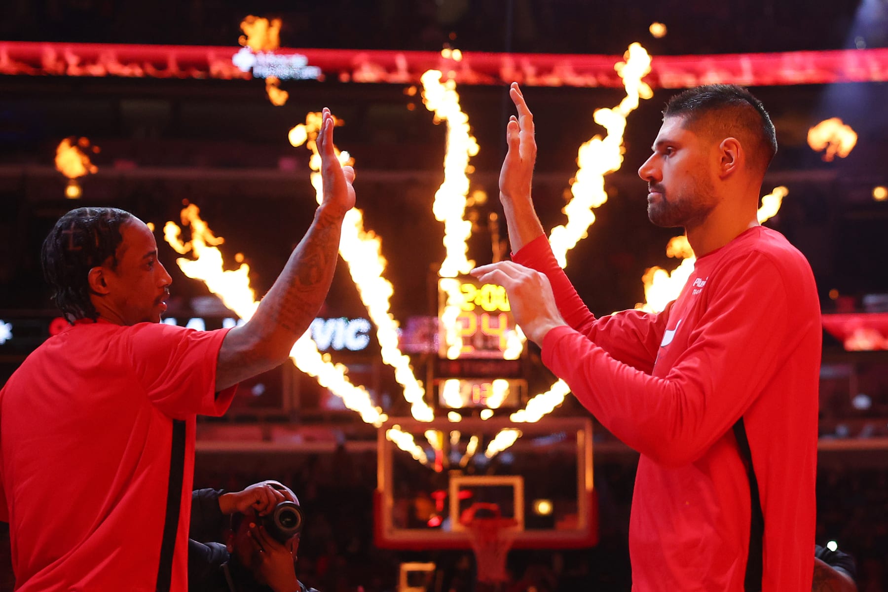 DeMar DeRozan and Nikola VuÄeviÄ