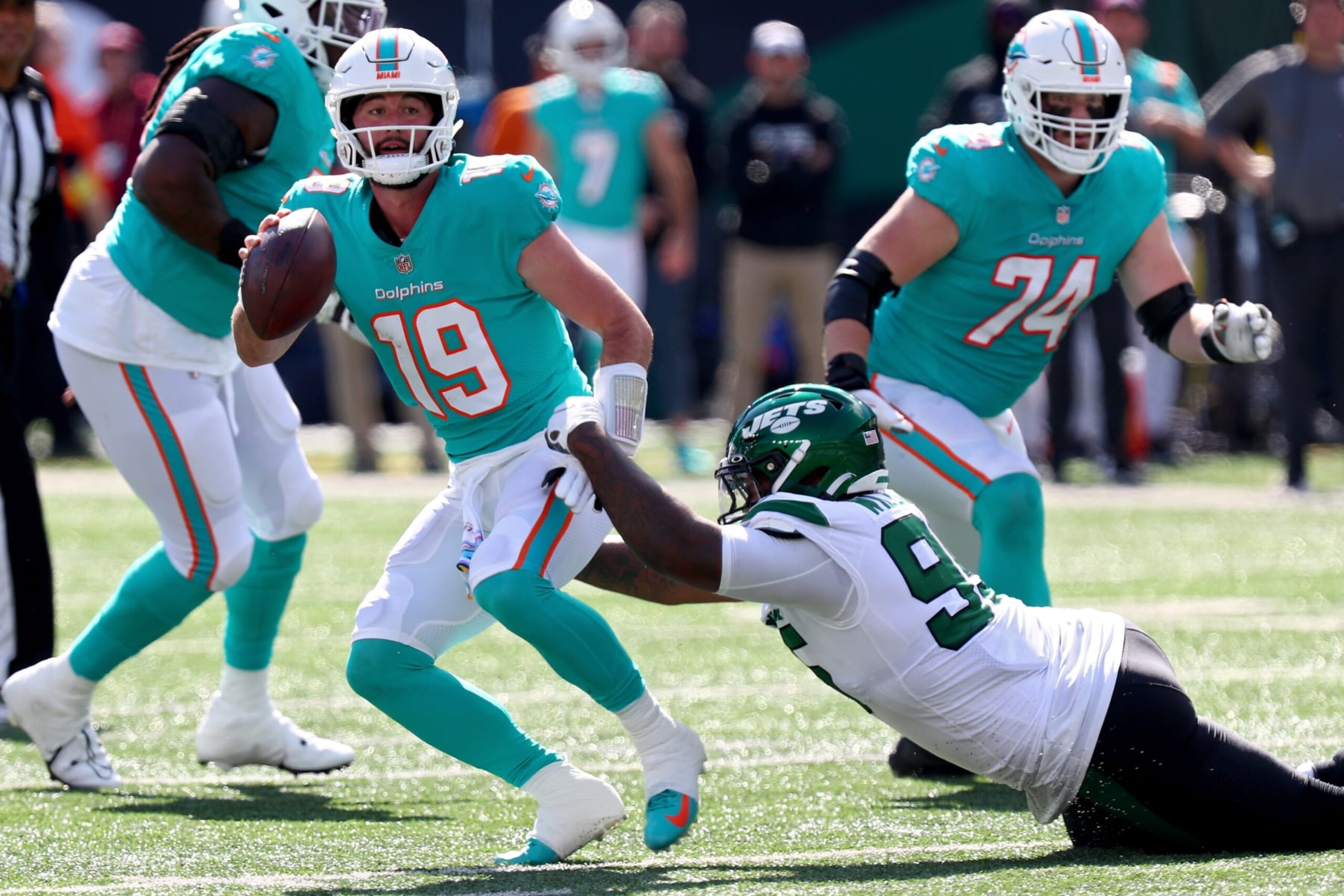 Skylar Thompson couldn't lead the Dolphins over the Jets last time out. Skylar Thompson couldn't lead the Dolphins over the Jets last time out.
