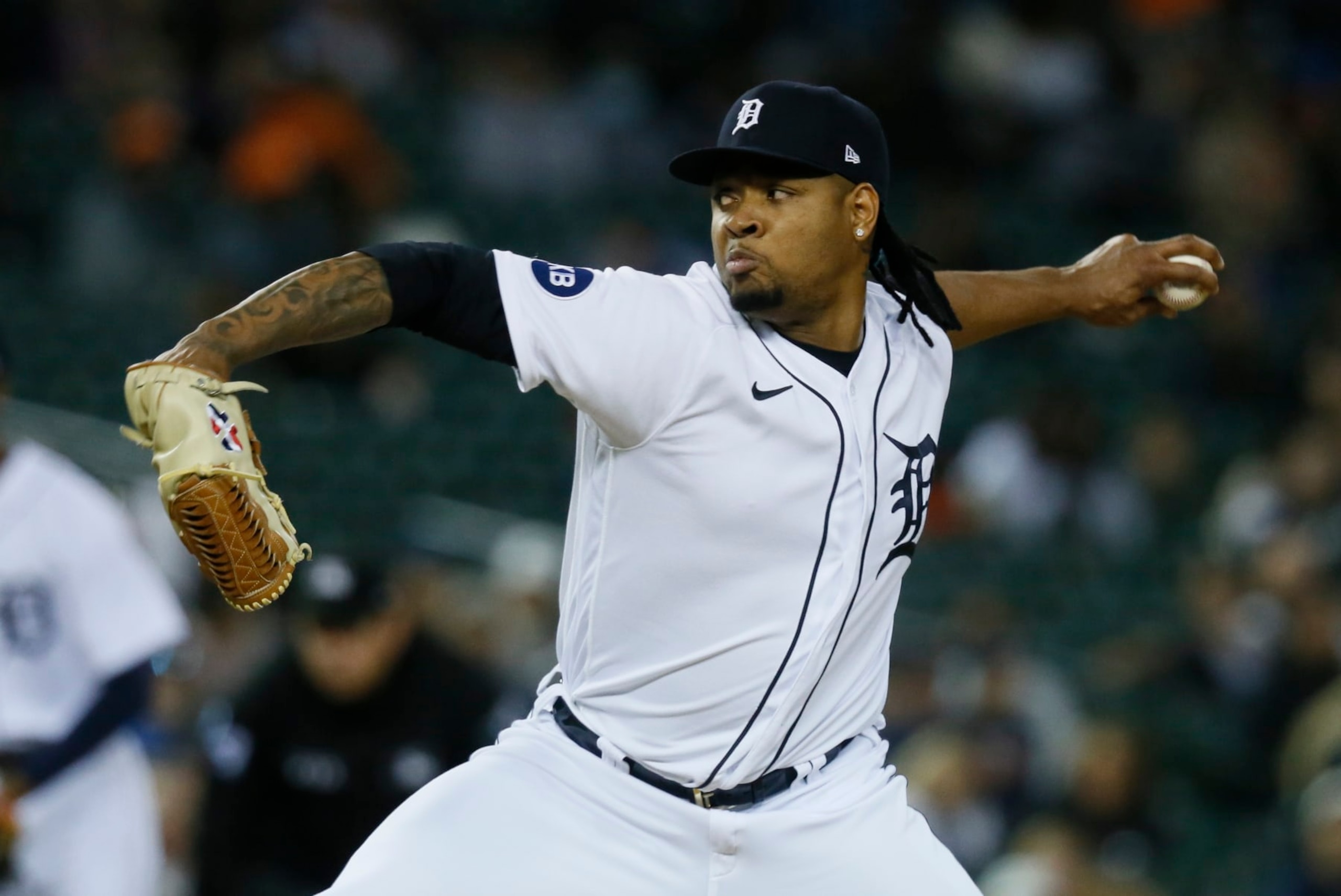 DETROIT, MI -  OCTOBER 1:  Gregory Soto #65 of the Detroit Tigers pitches against the Minnesota Twins at Comerica Park on October 1, 2022, in Detroit, Michigan. (Photo by Duane Burleson/Getty Images)