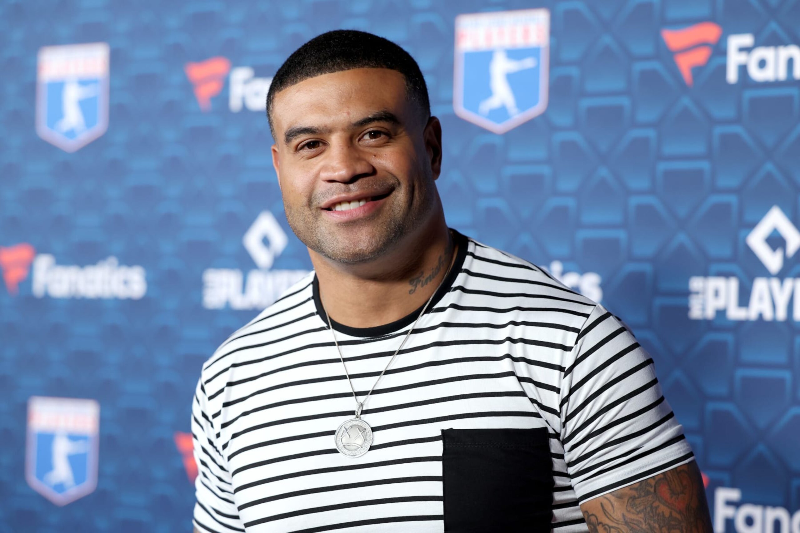 LOS ANGELES, CALIFORNIA - JULY 18: Shawne Merriman attends the “Players Party” co-hosted by Michael Rubin, MLBPA and Fanatics at City Market Social House on July 18, 2022 in Los Angeles, California. (Photo by Phillip Faraone/Getty Images for Fanatics ) LOS ANGELES, CALIFORNIA - JULY 18: Shawne Merriman attends the “Players Party” co-hosted by Michael Rubin, MLBPA and Fanatics at City Market Social House on July 18, 2022 in Los Angeles, California. (Photo by Phillip Faraone/Getty Images for Fanatics )