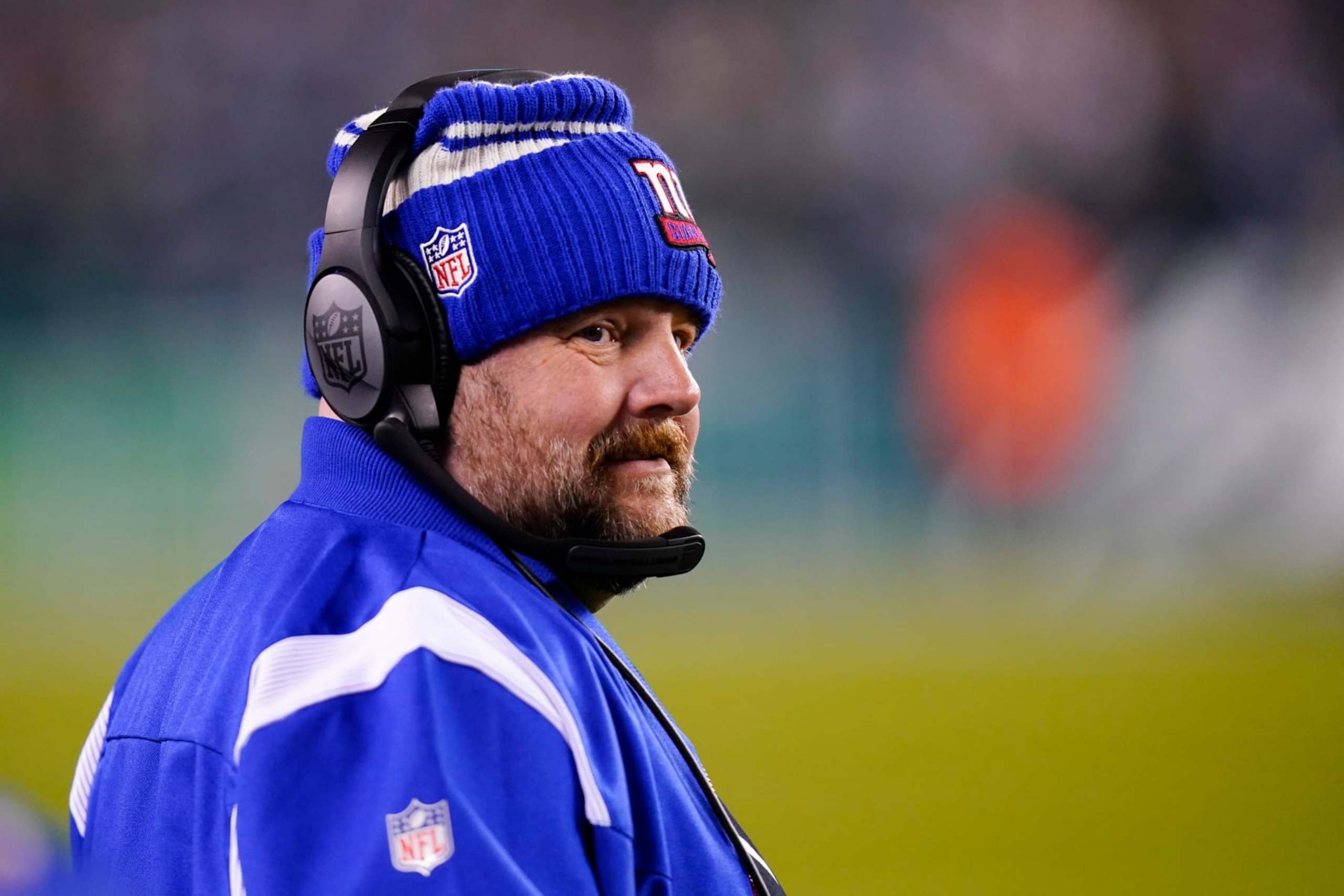 New York Giants head coach Brian Daboll looks on during the second half of an NFL football game against the Philadelphia Eagles, Sunday, Jan. 8, 2023, in Philadelphia. (AP Photo/Chris Szagola) New York Giants head coach Brian Daboll looks on during the second half of an NFL football game against the Philadelphia Eagles, Sunday, Jan. 8, 2023, in Philadelphia. (AP Photo/Chris Szagola)