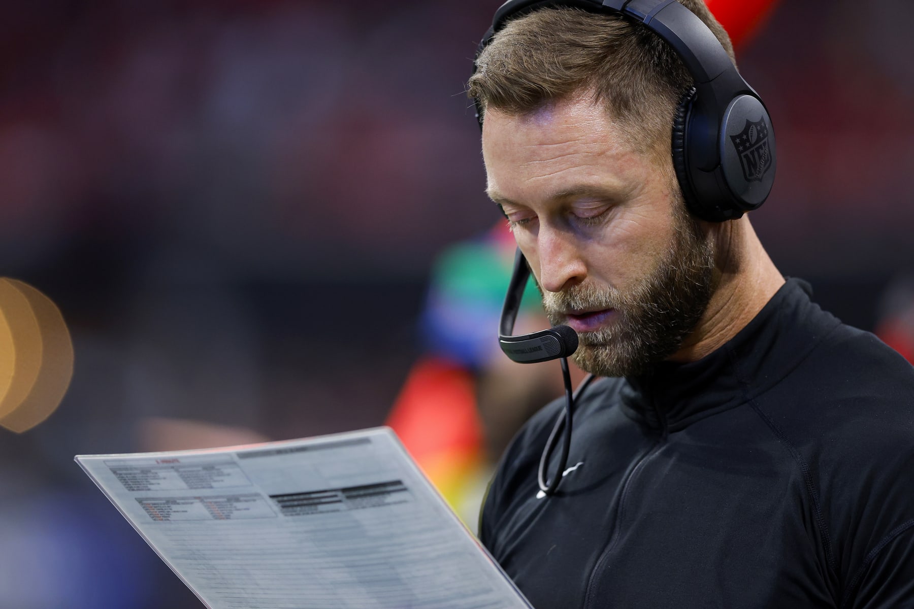 ATLANTA, GEORGIA - JANUARY 01: Head coach Kliff Kingsbury of the Arizona Cardinals on the sidelines during the third quarter in the game against the Atlanta Falcons at Mercedes-Benz Stadium on January 01, 2023 in Atlanta, Georgia. (Photo by Todd Kirkland/Getty Images)