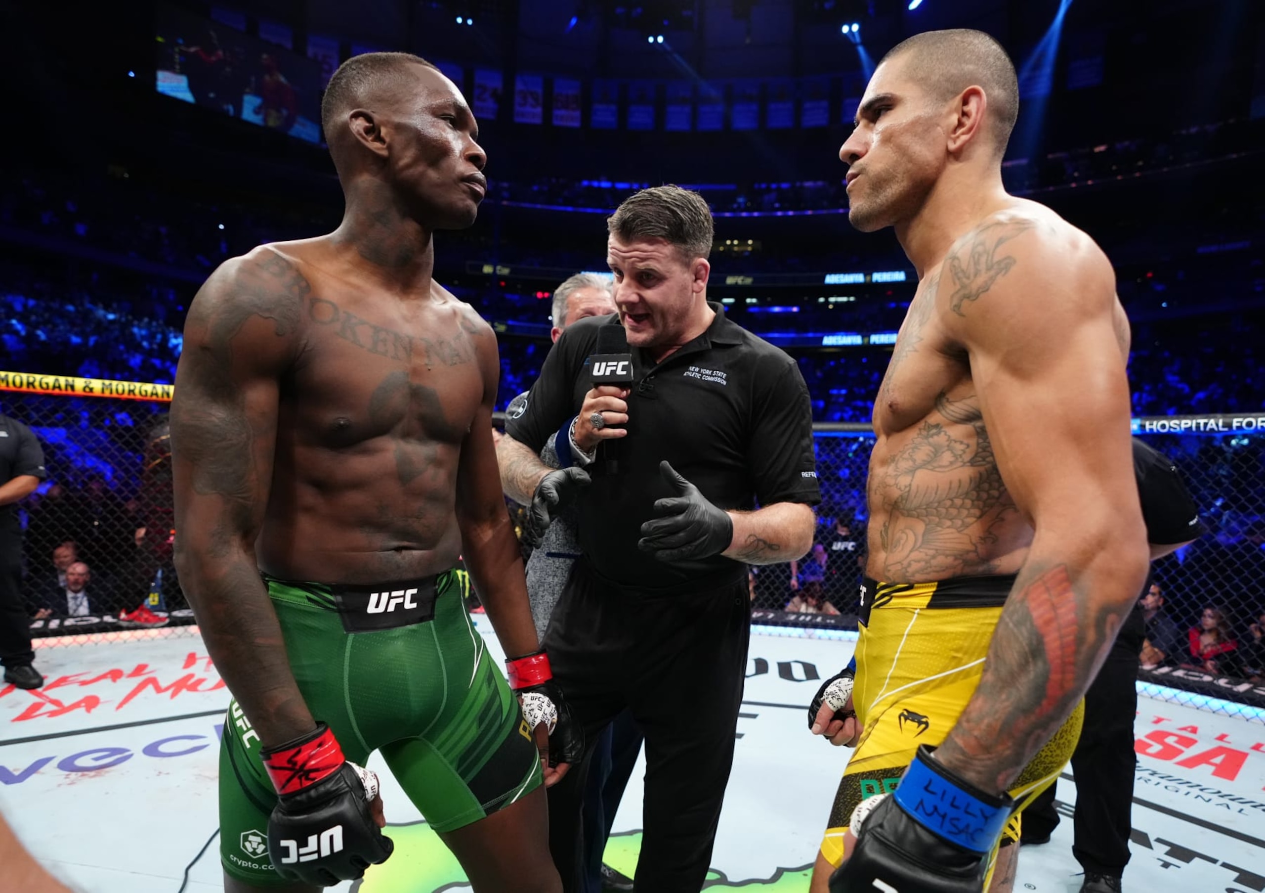 Israel Adesanya and Alex Pereira (right). Israel Adesanya and Alex Pereira (right).