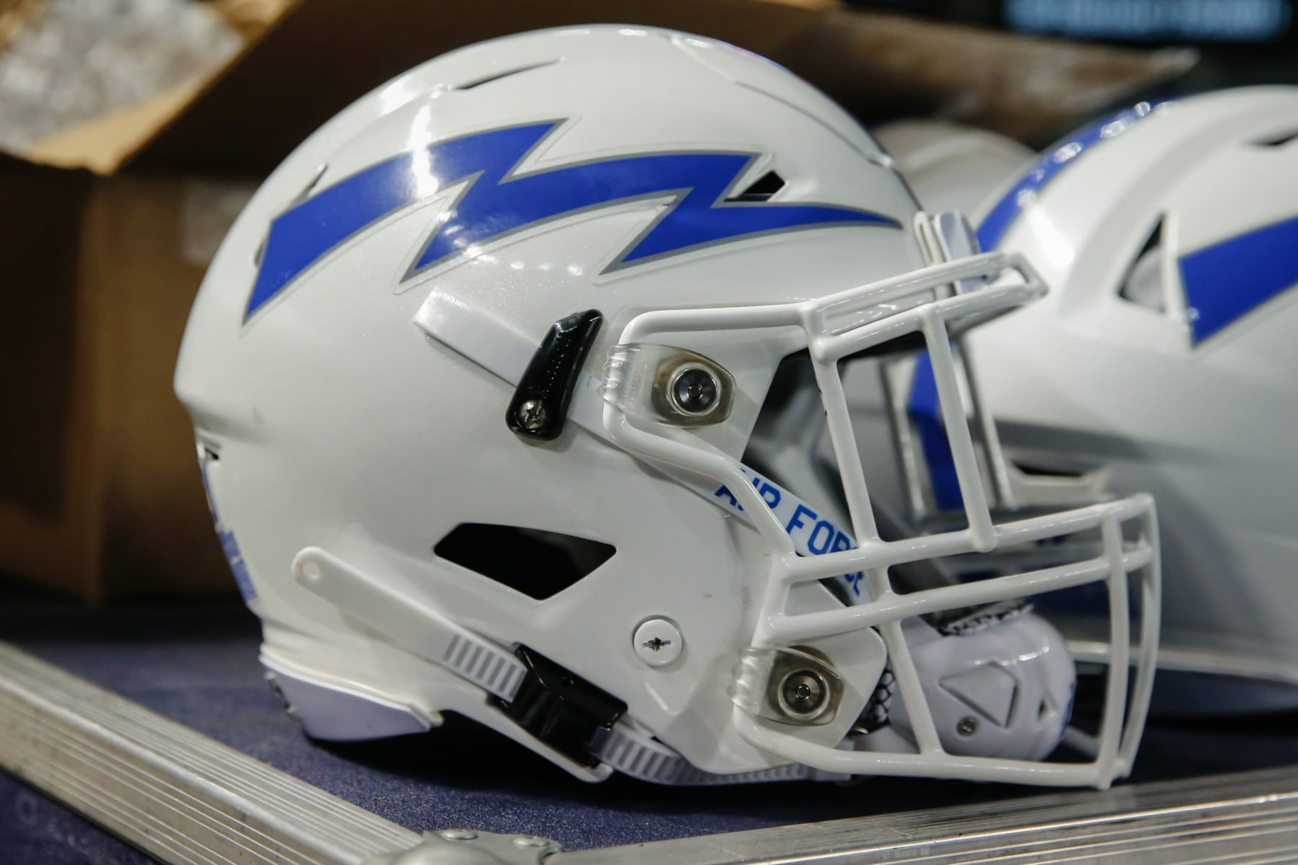 PHOENIX, AZ - DECEMBER 27:  An Air Force Falcons helmet during the Cheez-It Bowl college football game between the Air Force Falcons and the Washington State Cougars on December 27, 2019 at Chase Field in Phoenix, Arizona. (Photo by Kevin Abele/Icon Sportswire via Getty Images)
