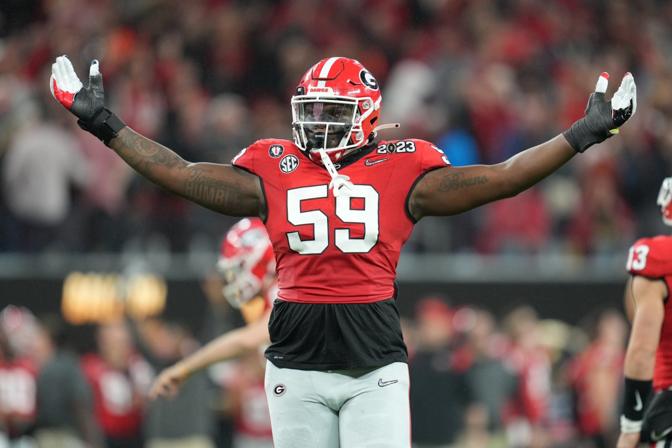 Georgia's Broderick Jones would be a nice addition to the Steelers' offensive line. 