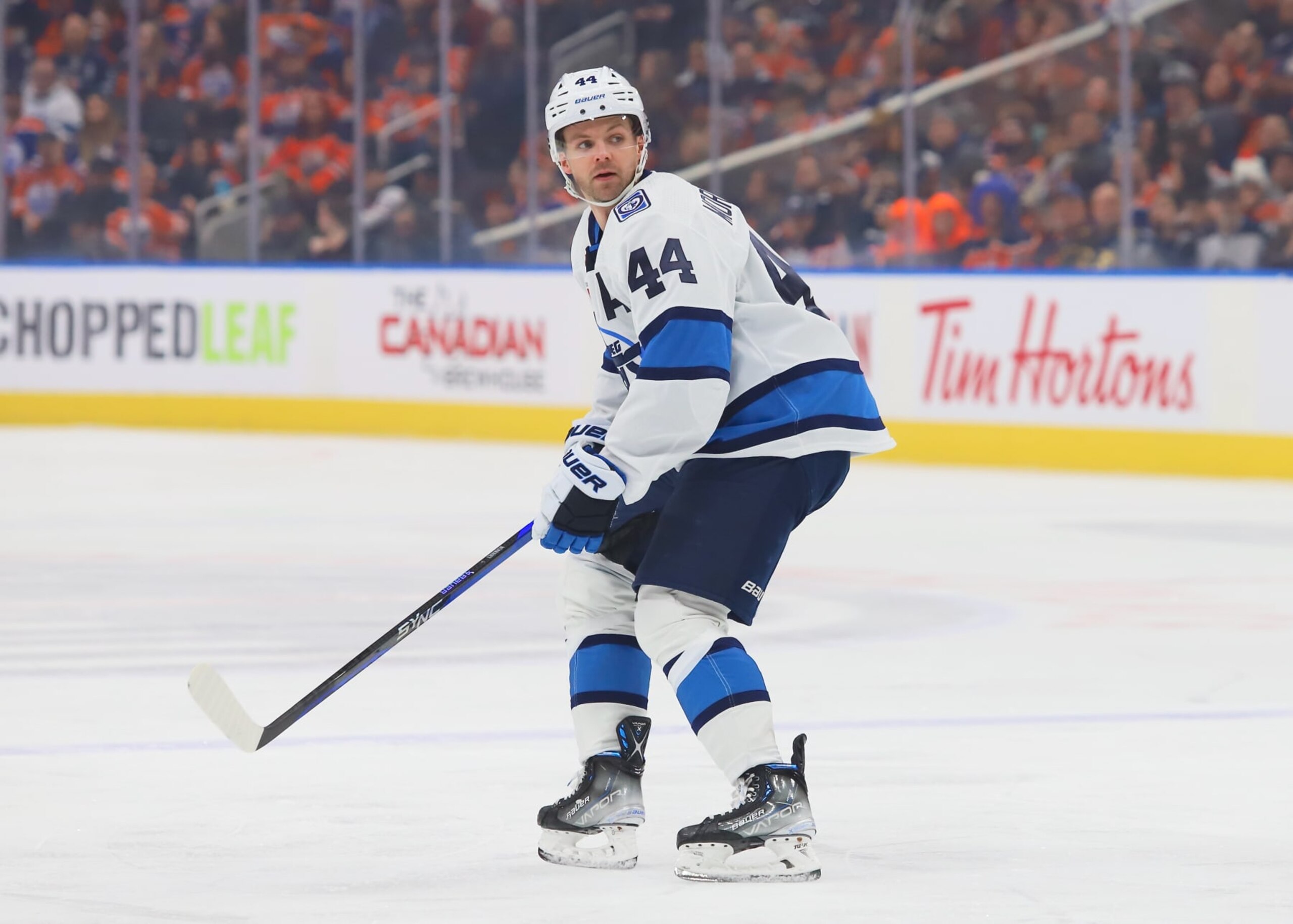 EDMONTON, CANADA - DECEMBER 31: Josh Morrissey #44 of the Winnipeg Jets skates during the game in the first period against the Edmonton Oilers on December 31, 2022 at Rogers Place in Edmonton, Alberta, Canada. (Photo by Lawrence Scott/Getty Images) EDMONTON, CANADA - DECEMBER 31: Josh Morrissey #44 of the Winnipeg Jets skates during the game in the first period against the Edmonton Oilers on December 31, 2022 at Rogers Place in Edmonton, Alberta, Canada. (Photo by Lawrence Scott/Getty Images)