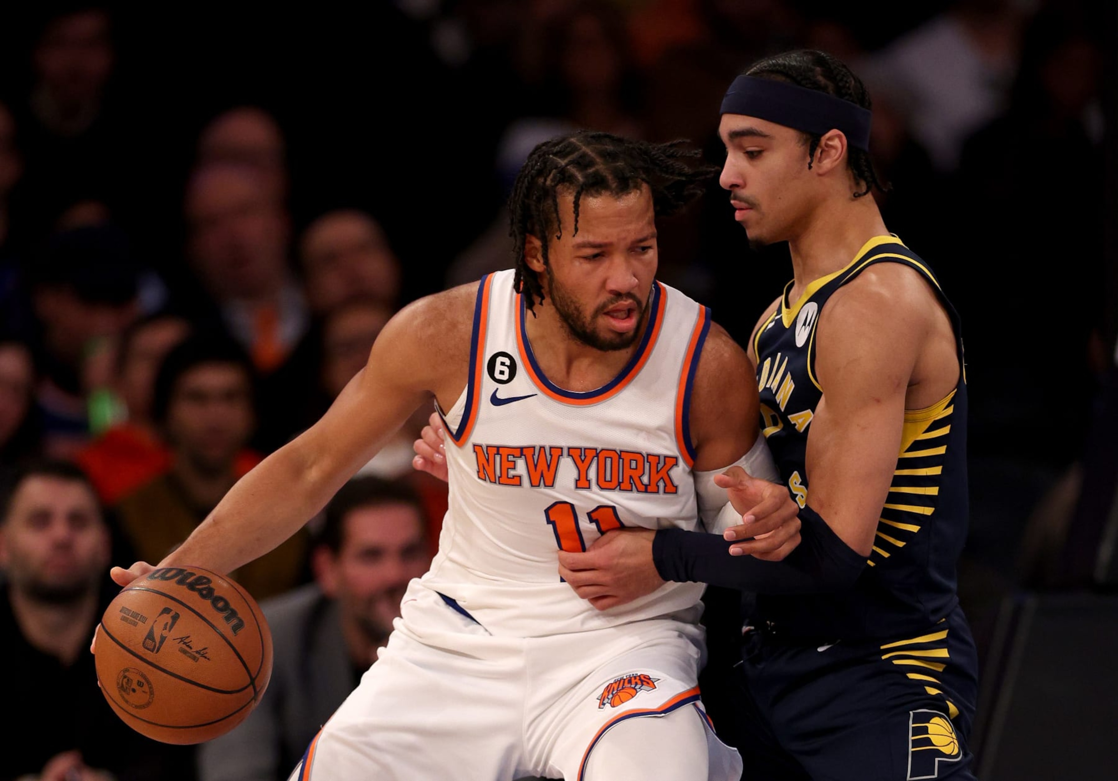 Jalen Brunson and Andrew Nembhard Jalen Brunson and Andrew Nembhard