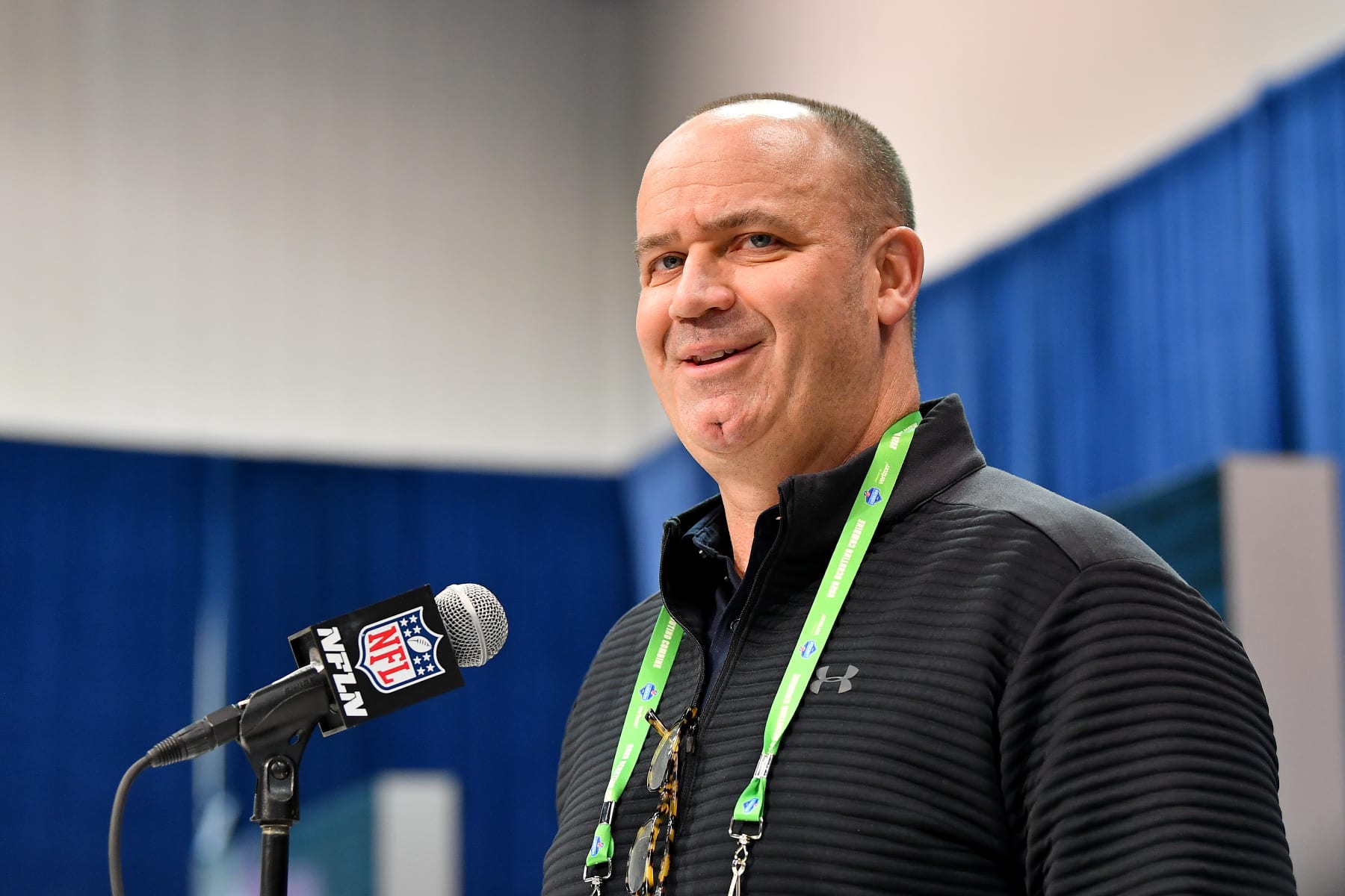 INDIANAPOLIS, INDIANA - FEBRUARY 25: Head coach Bill O'Brien of the Houston Texans interviews during the first day of the NFL Scouting Combine at Lucas Oil Stadium on February 25, 2020 in Indianapolis, Indiana. (Photo by Alika Jenner/Getty Images) INDIANAPOLIS, INDIANA - FEBRUARY 25: Head coach Bill O'Brien of the Houston Texans interviews during the first day of the NFL Scouting Combine at Lucas Oil Stadium on February 25, 2020 in Indianapolis, Indiana. (Photo by Alika Jenner/Getty Images)