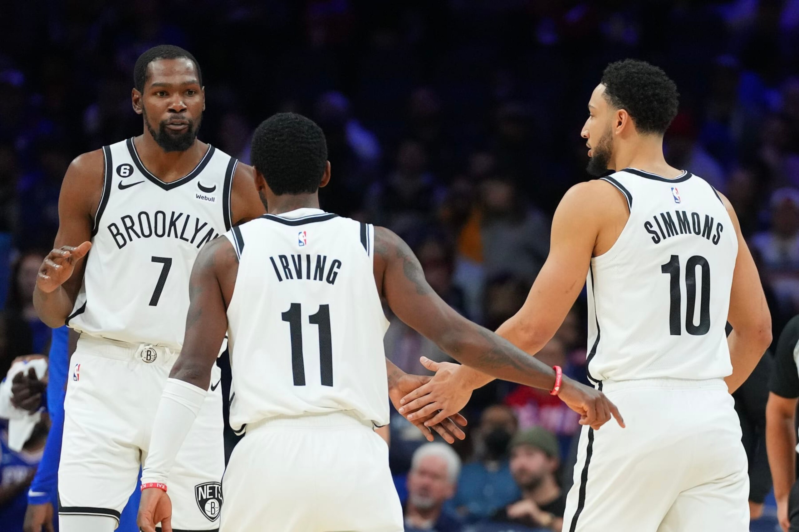 Kevin Durant, Kyrie Irving and Ben Simmons